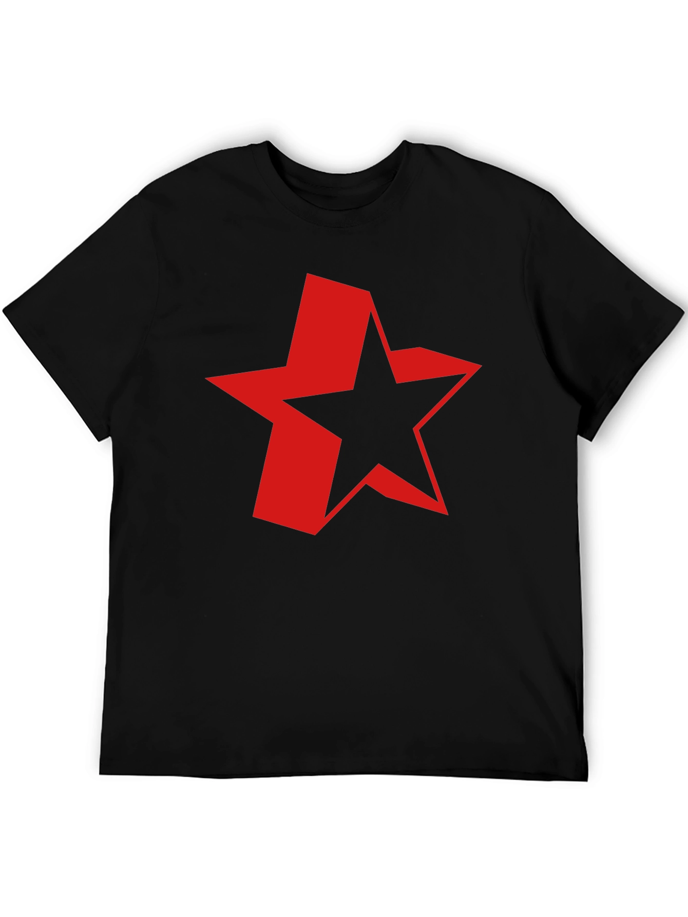 Red Star Graphic Black T-Shirt