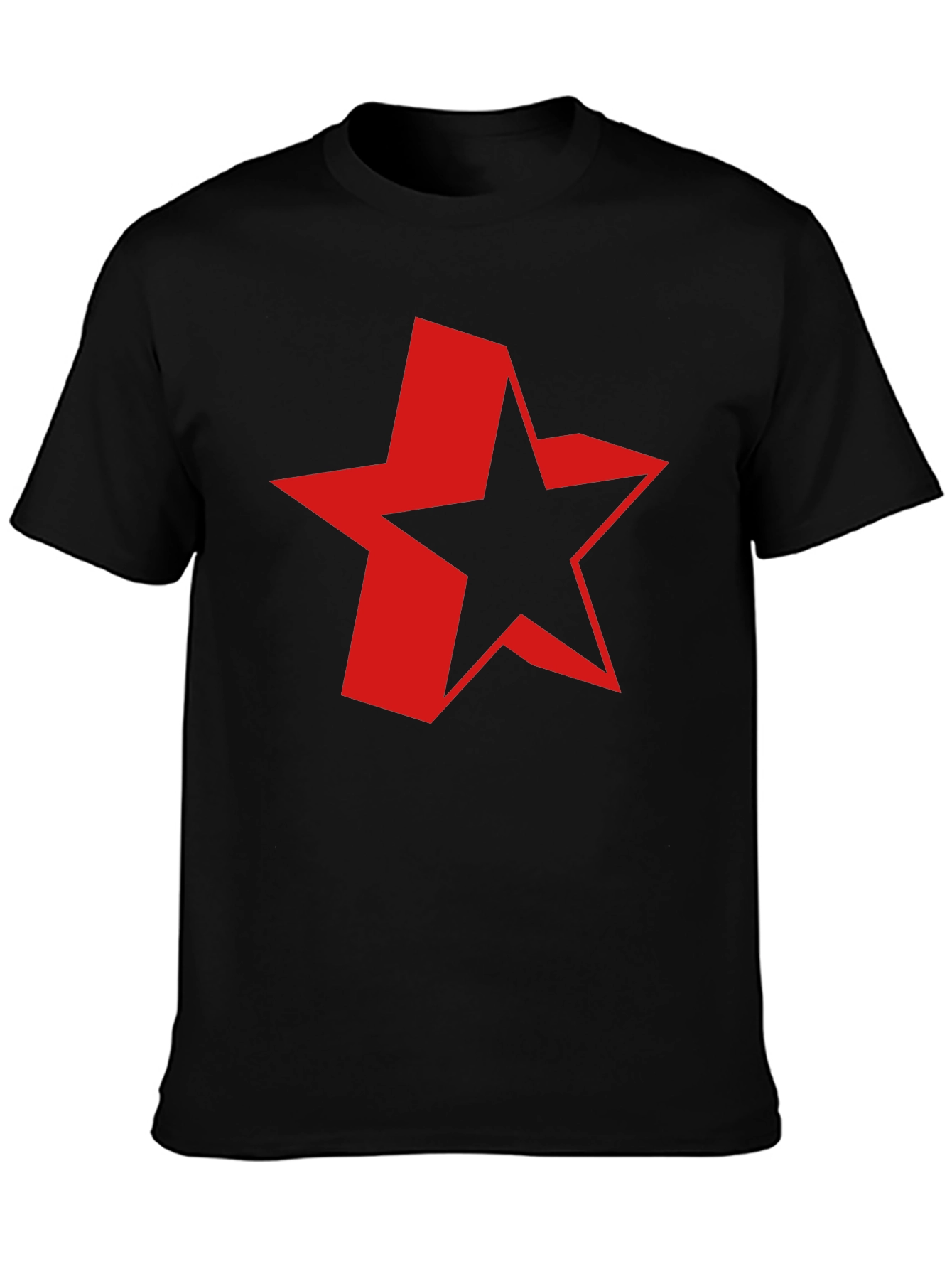 Red Star Graphic Black T-Shirt