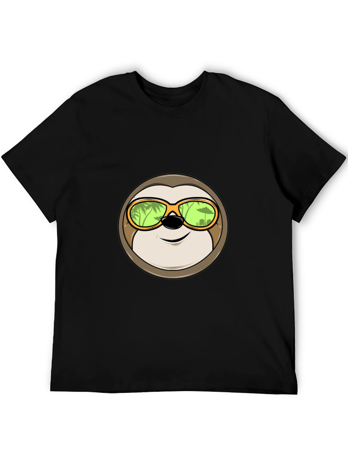 Relaxed Sloth Graphic Tee - Tropical Vibes