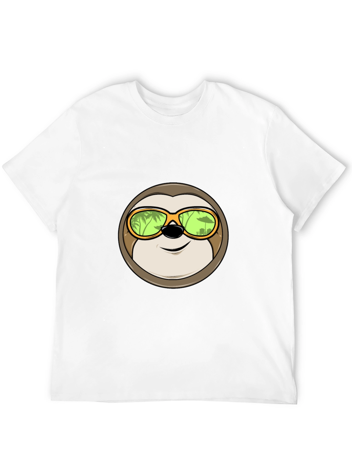 Relaxed Sloth Graphic Tee - Tropical Vibes