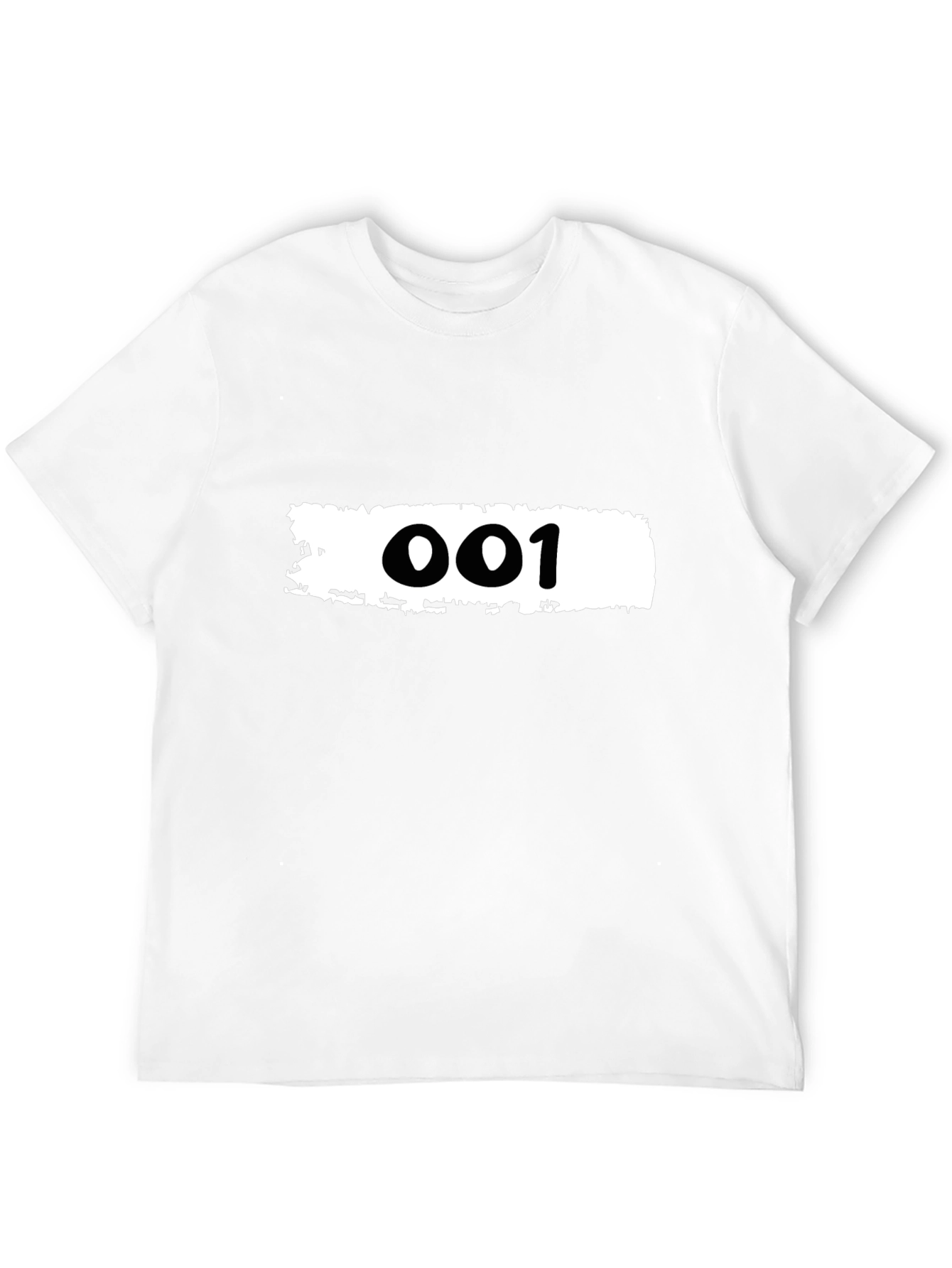 Black T-Shirt with 001 Graphic Print