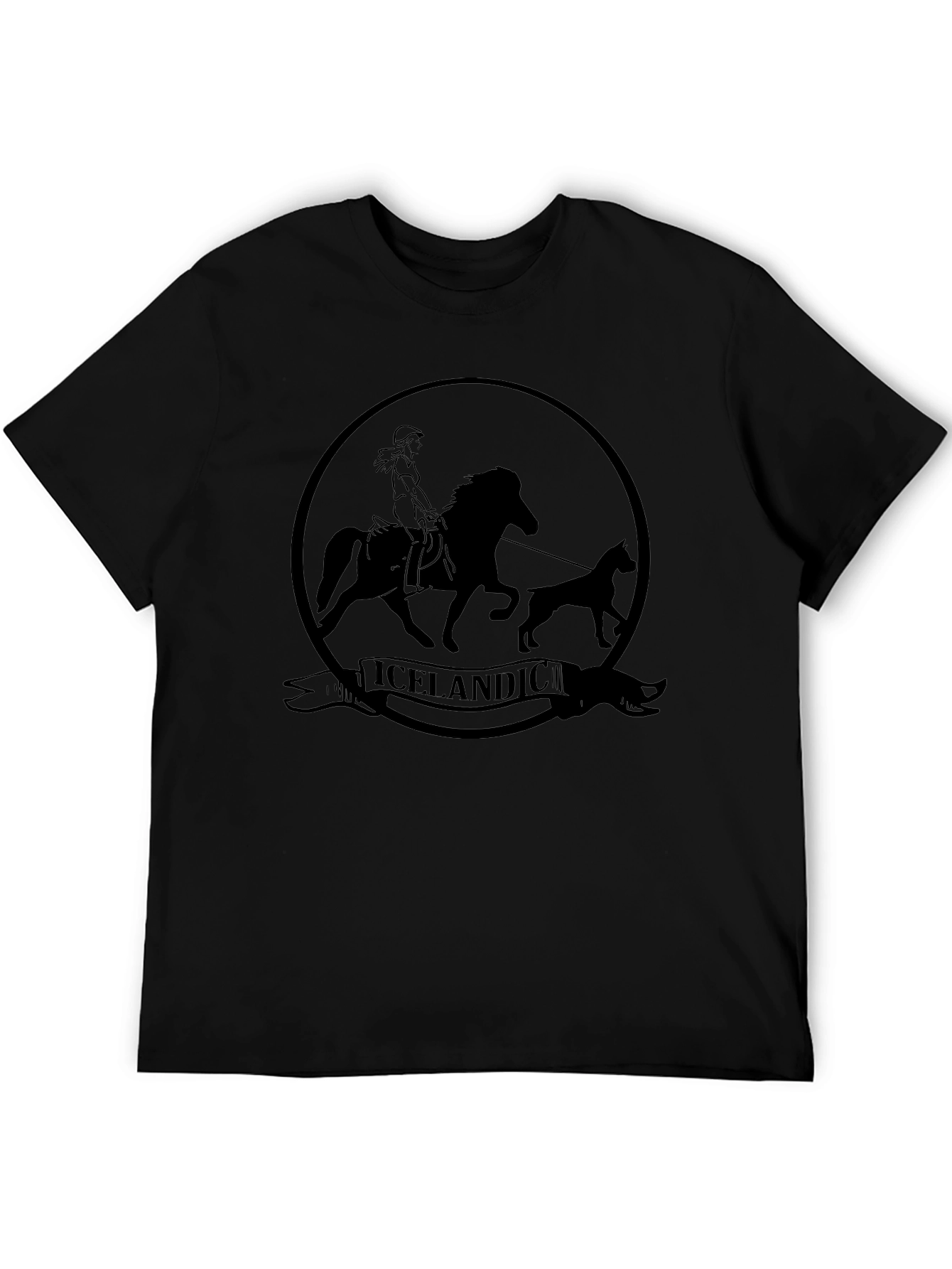 Icelandic Horse and Dog Graphic Tee