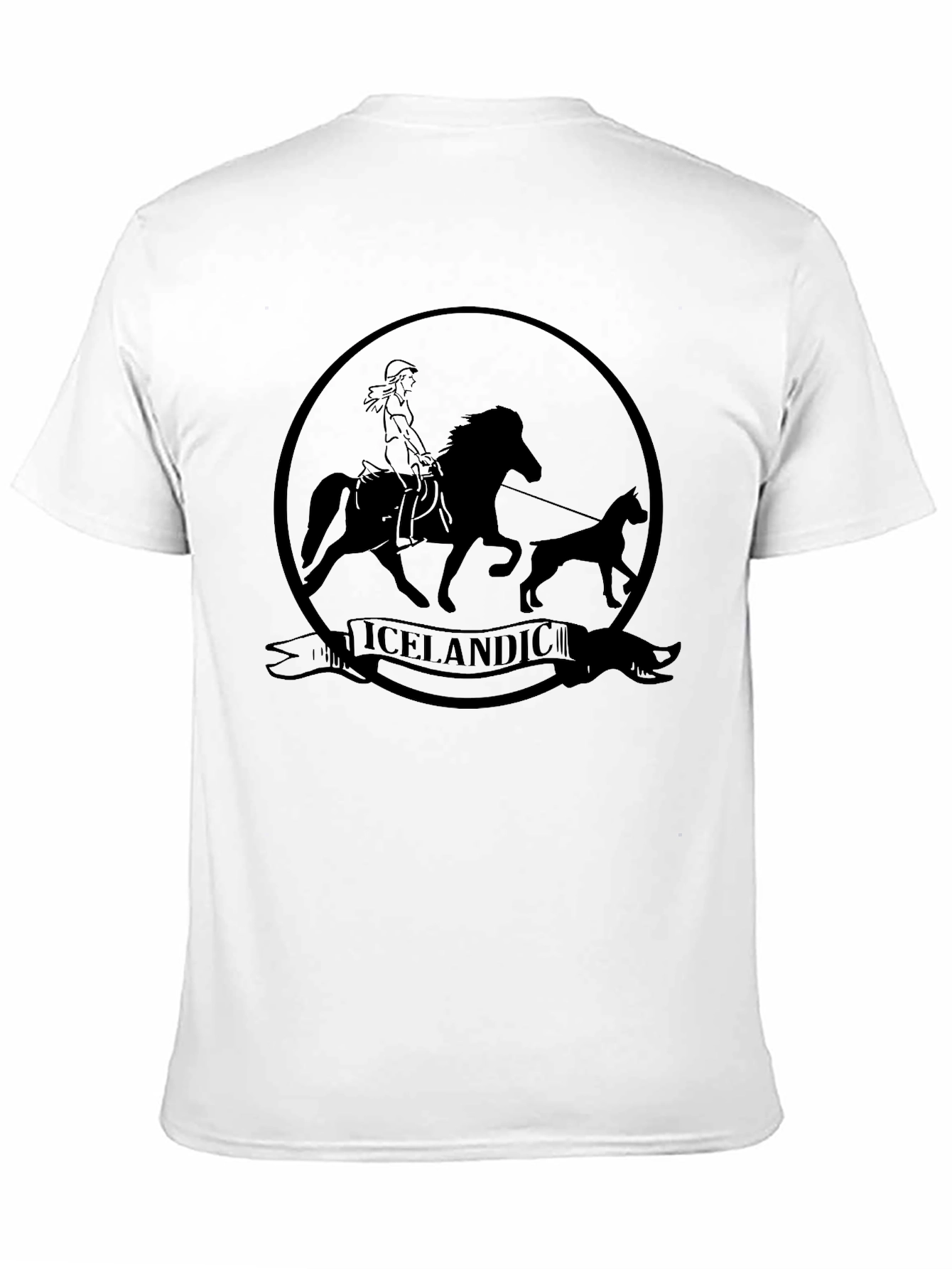 Icelandic Horse and Dog Graphic Tee