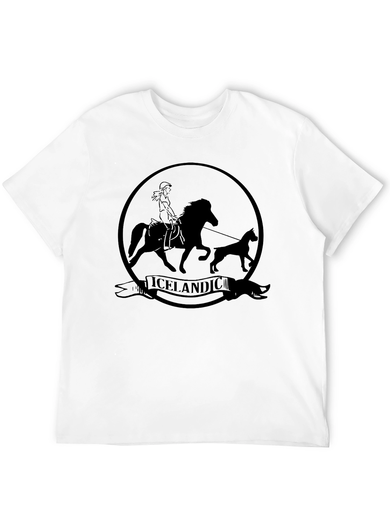 Icelandic Horse and Dog Graphic Tee