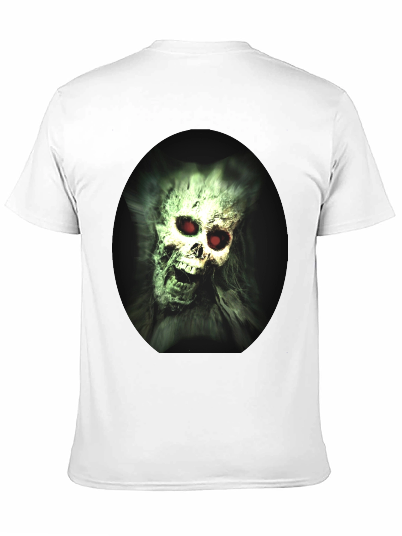 Creepy Skull Graphic Print Black T-Shirt