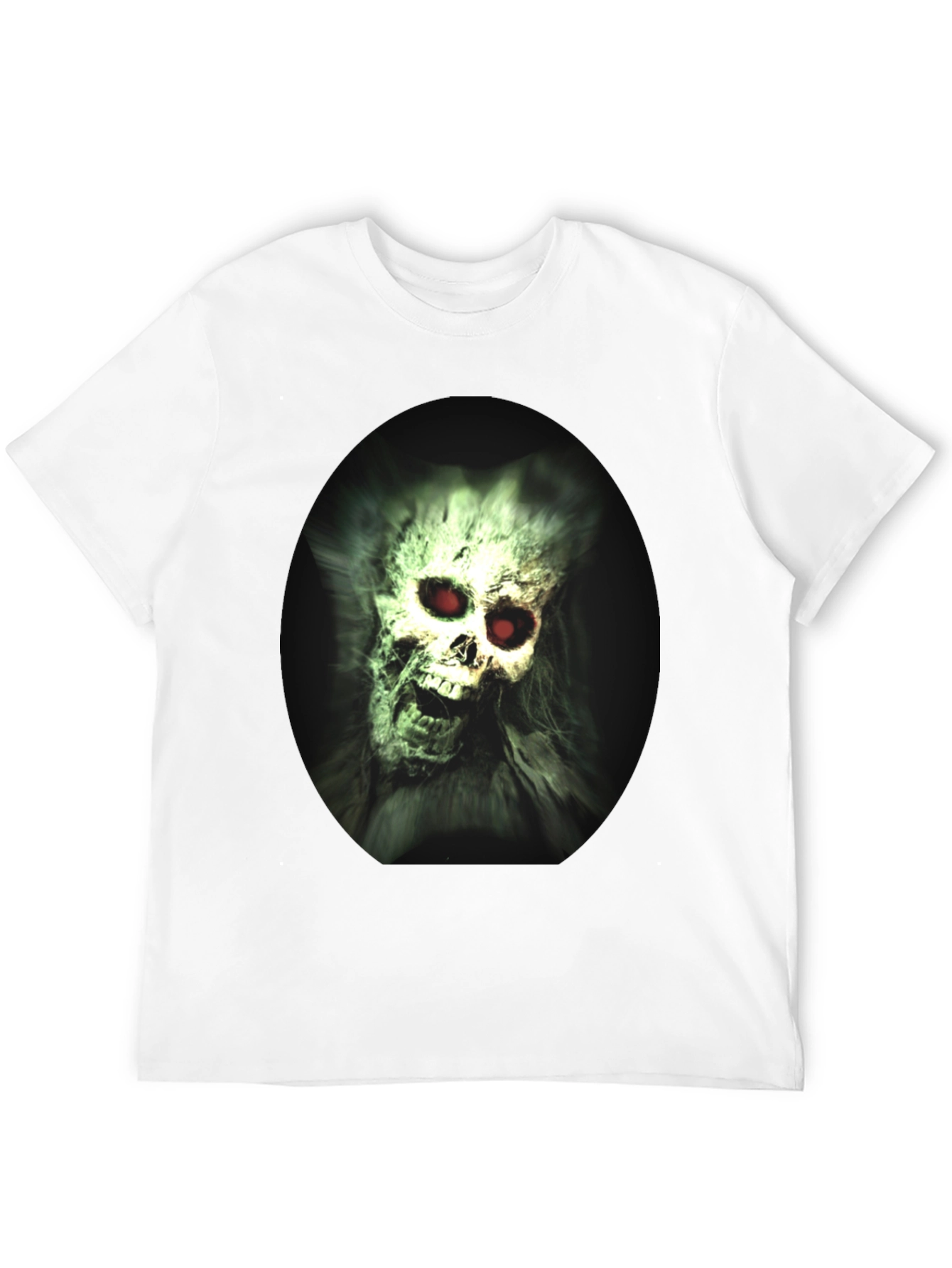 Creepy Skull Graphic Print Black T-Shirt