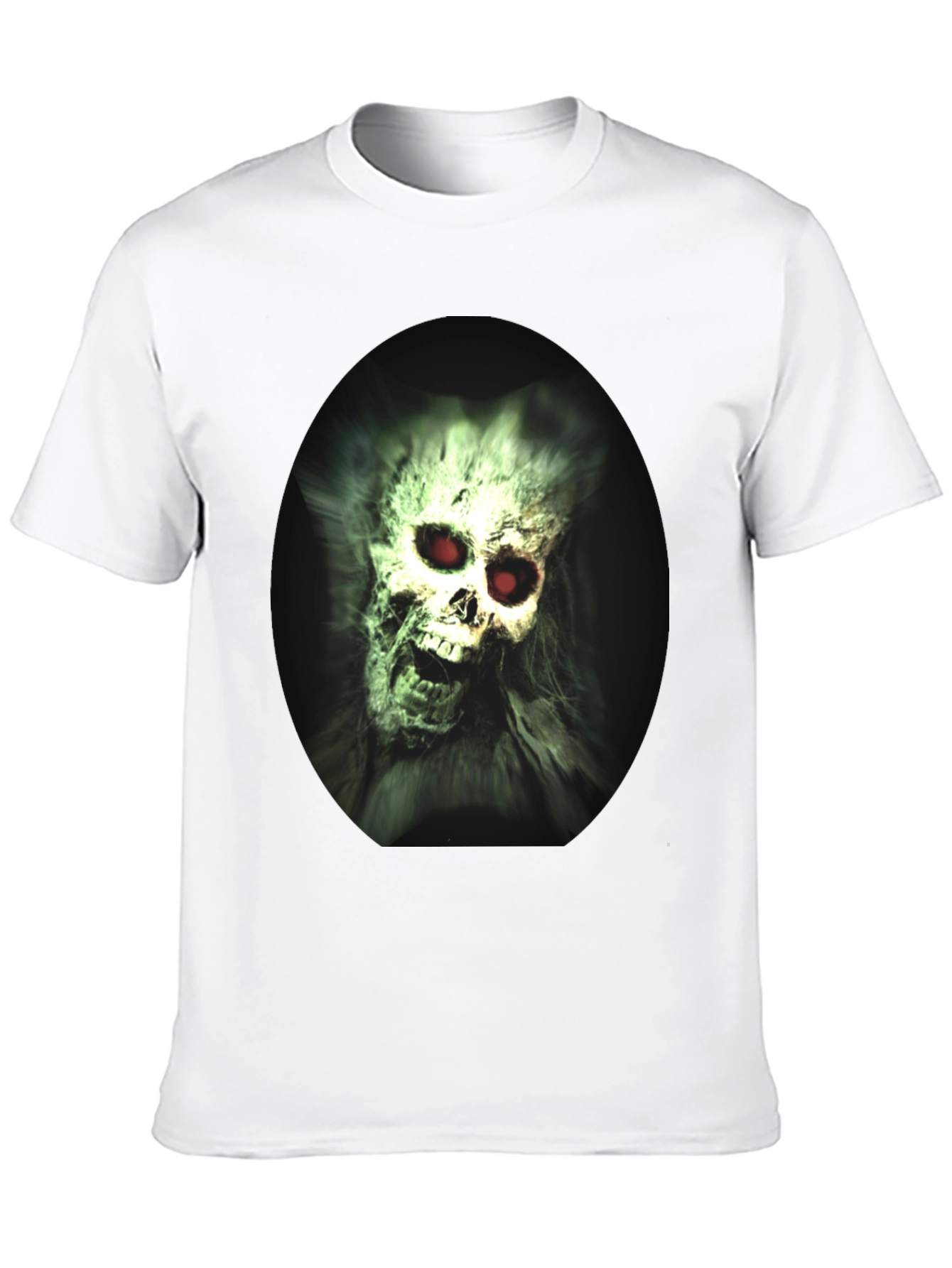 Creepy Skull Graphic Print Black T-Shirt