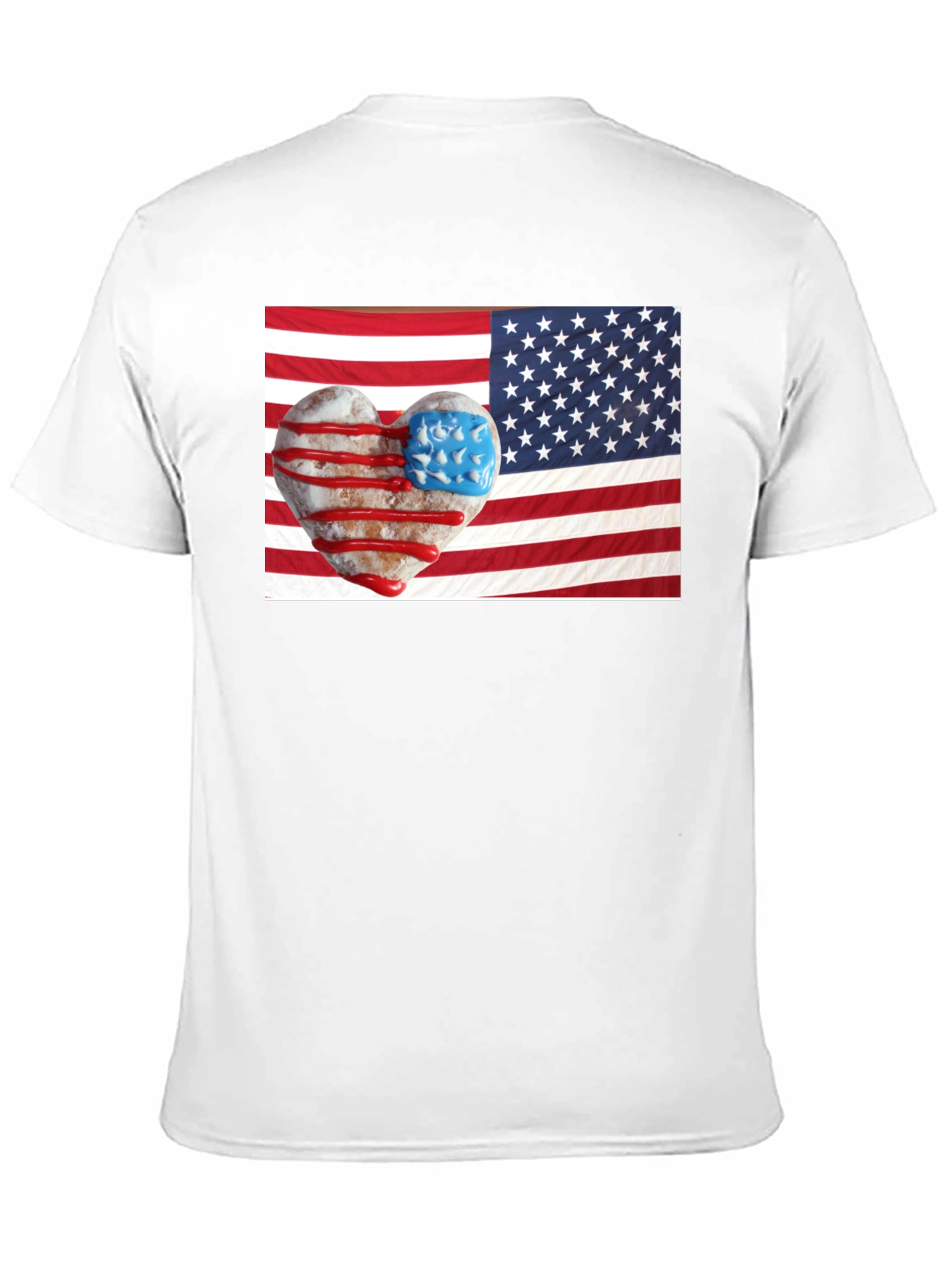 Patriotic Donut Heart USA Flag T-Shirt