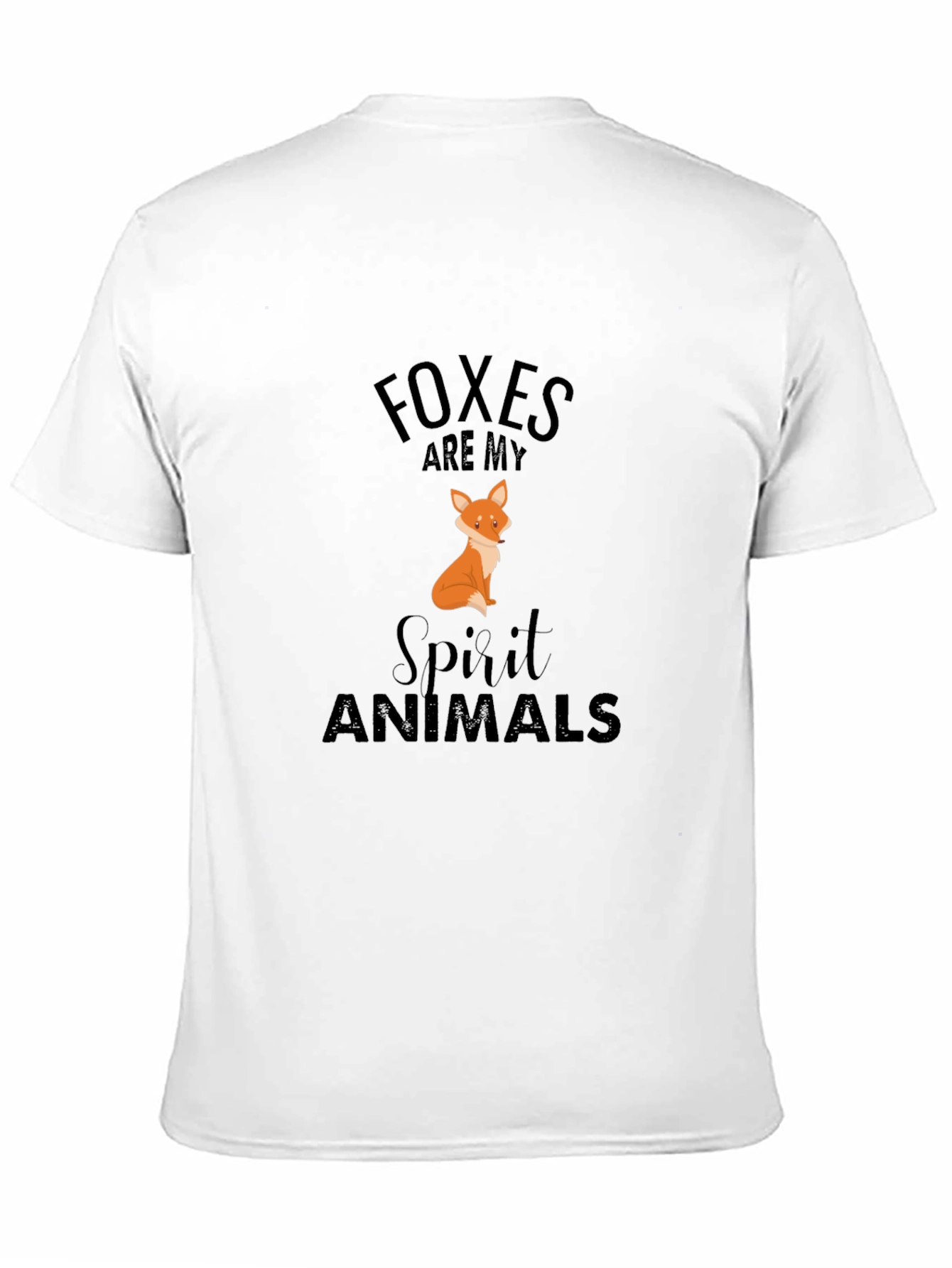 Foxes Are My Spirit Animals Black T-Shirt