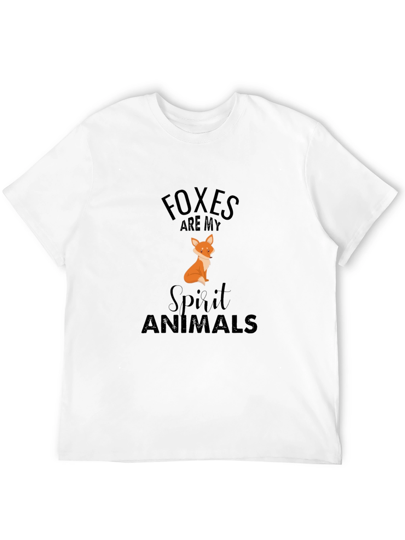 Foxes Are My Spirit Animals Black T-Shirt