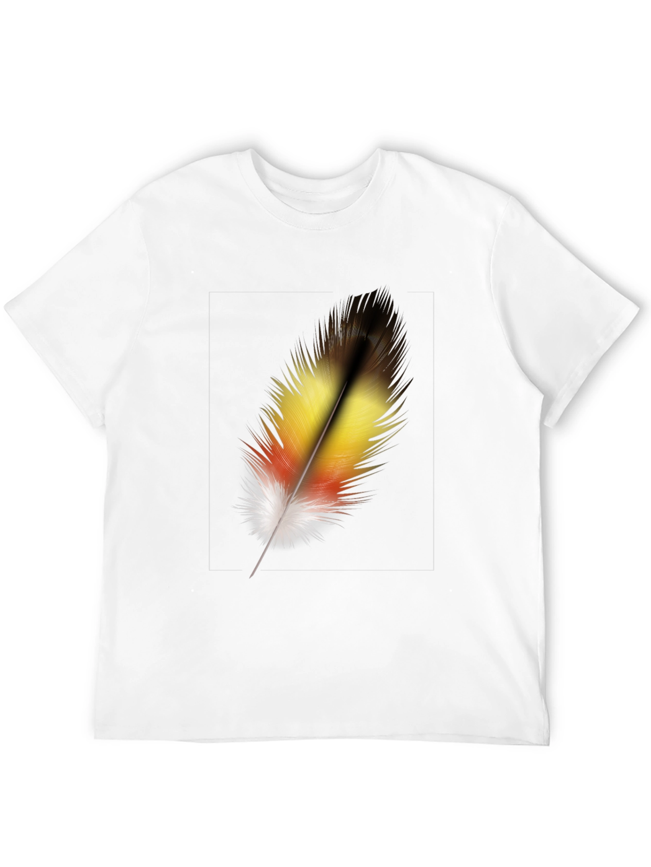 Feather Graphic Black T-Shirt - Stylish Casual Wear