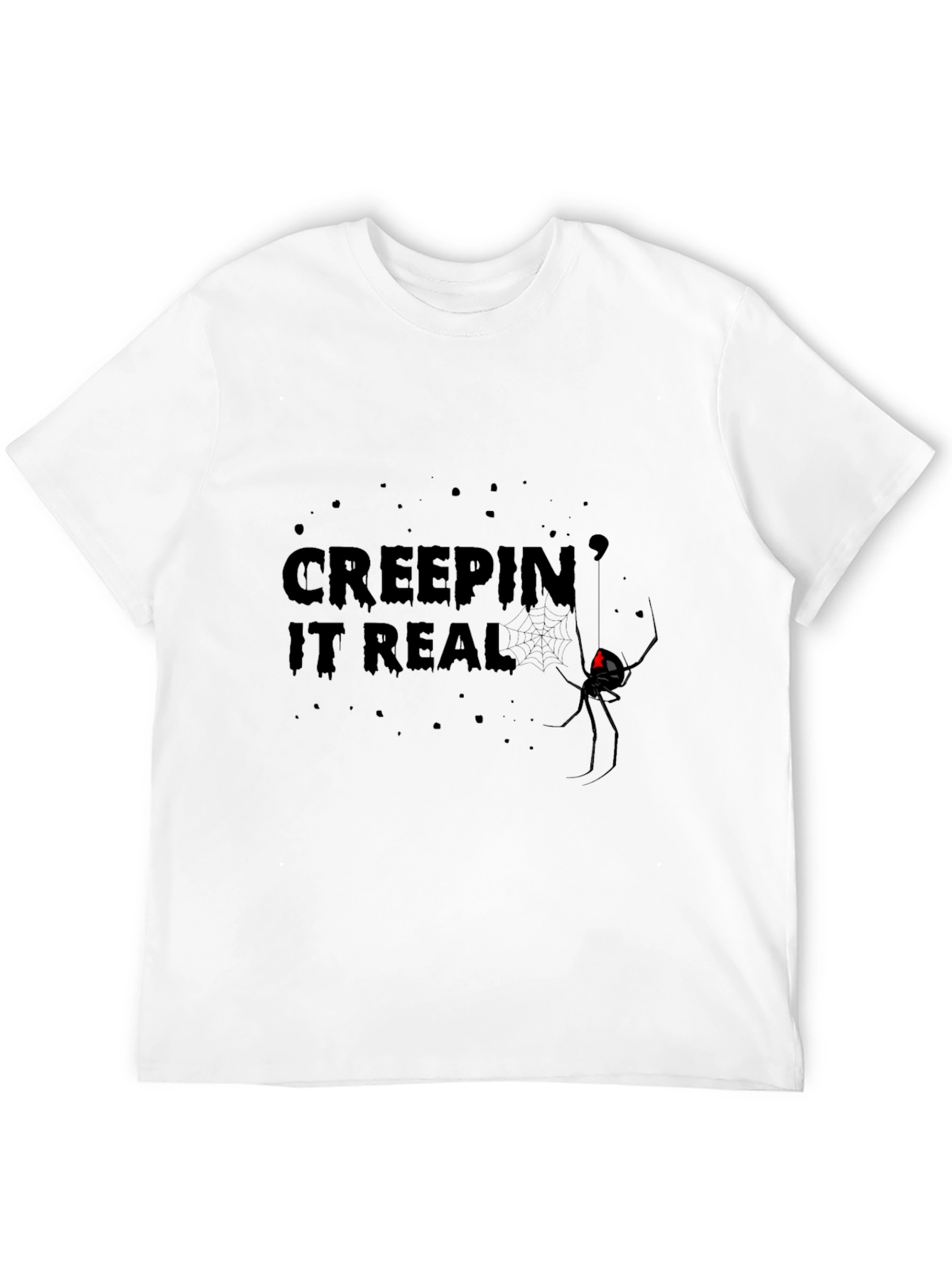 Creepin It Real Black Widow Graphic Tee
