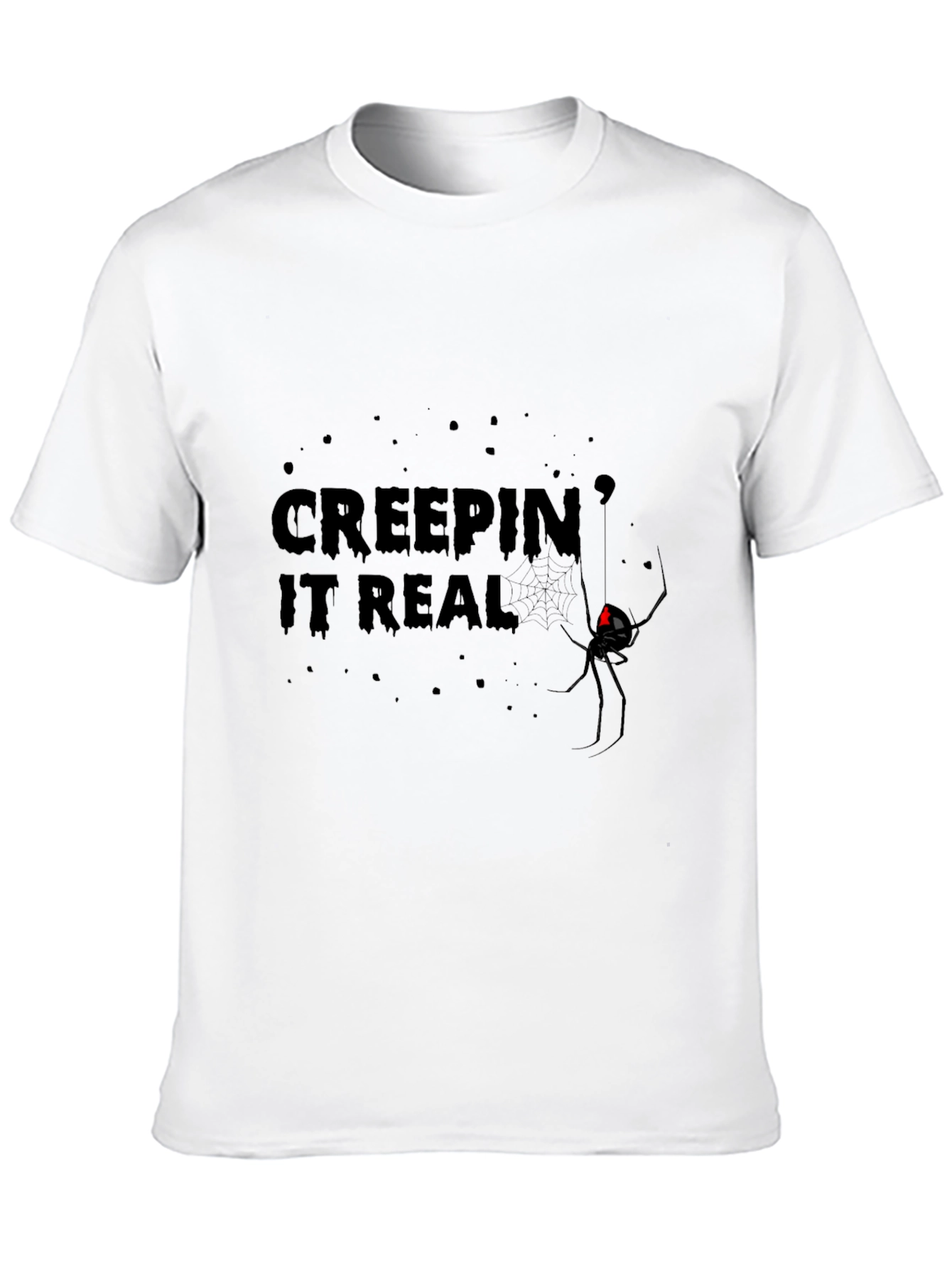 Creepin It Real Black Widow Graphic Tee