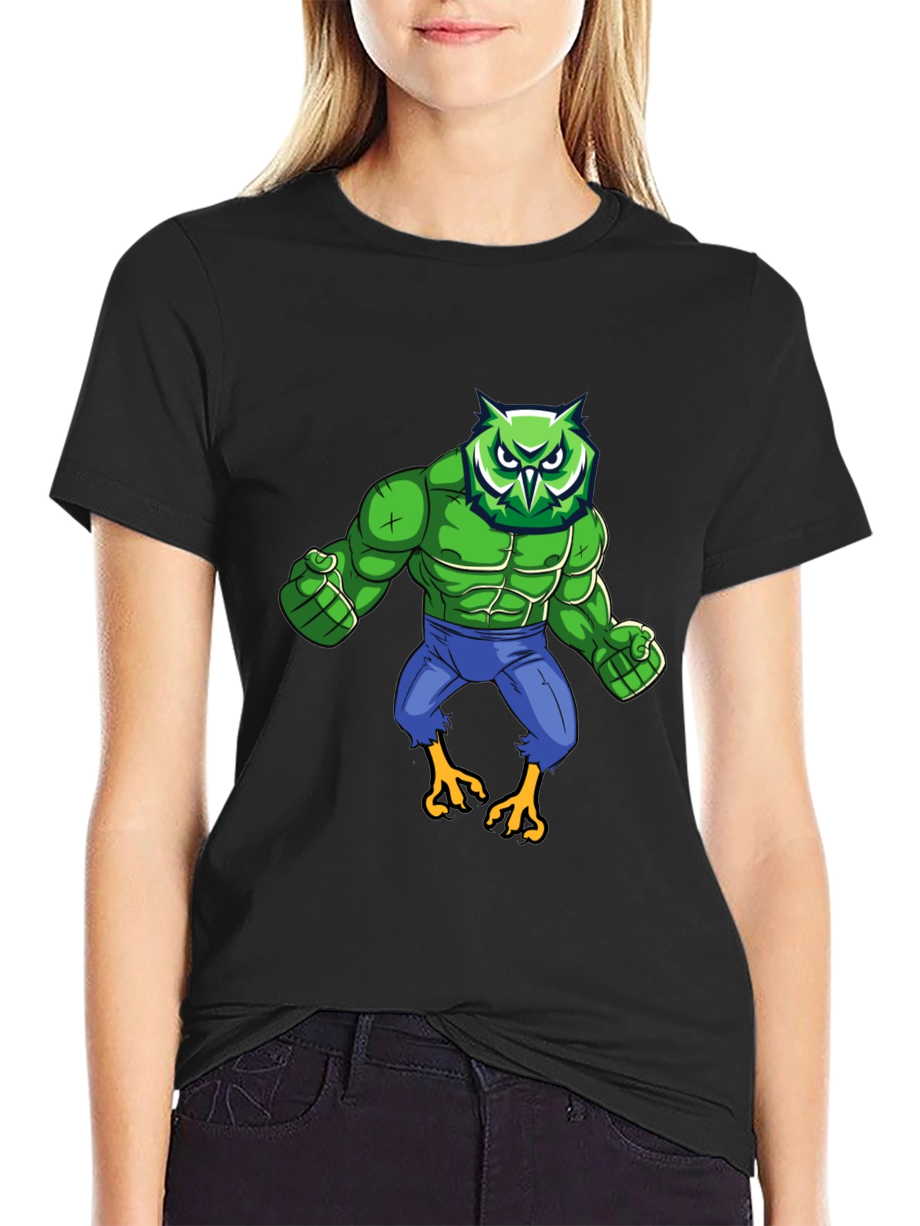 Owl Hulk Graphic T-Shirt - Black