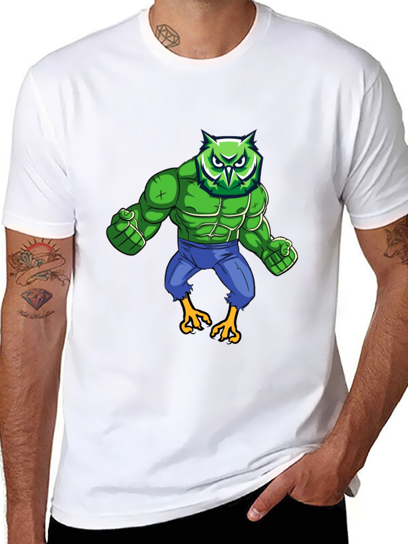 Owl Hulk Graphic T-Shirt - Black