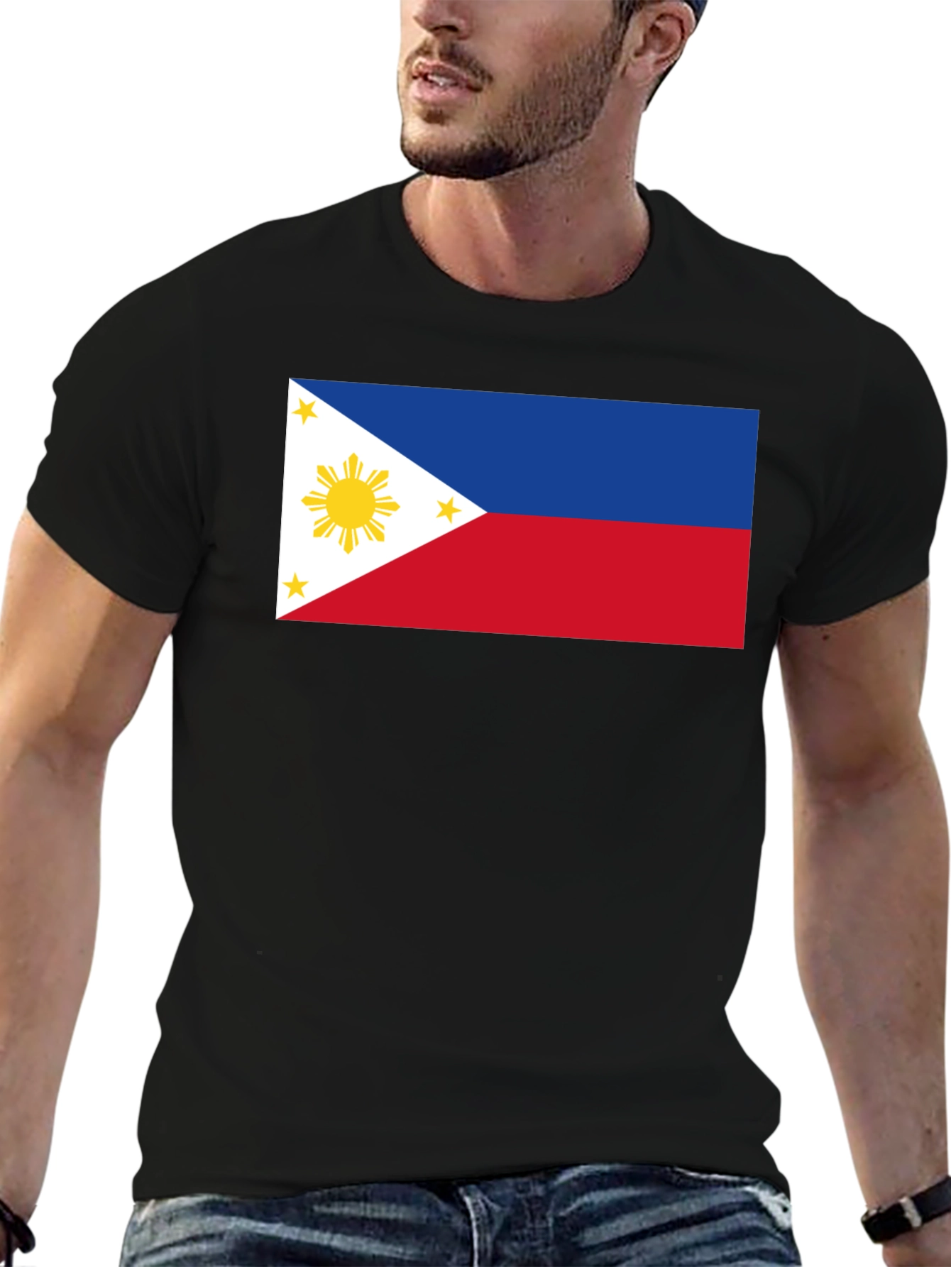 Philippine Flag Graphic Tee - Black