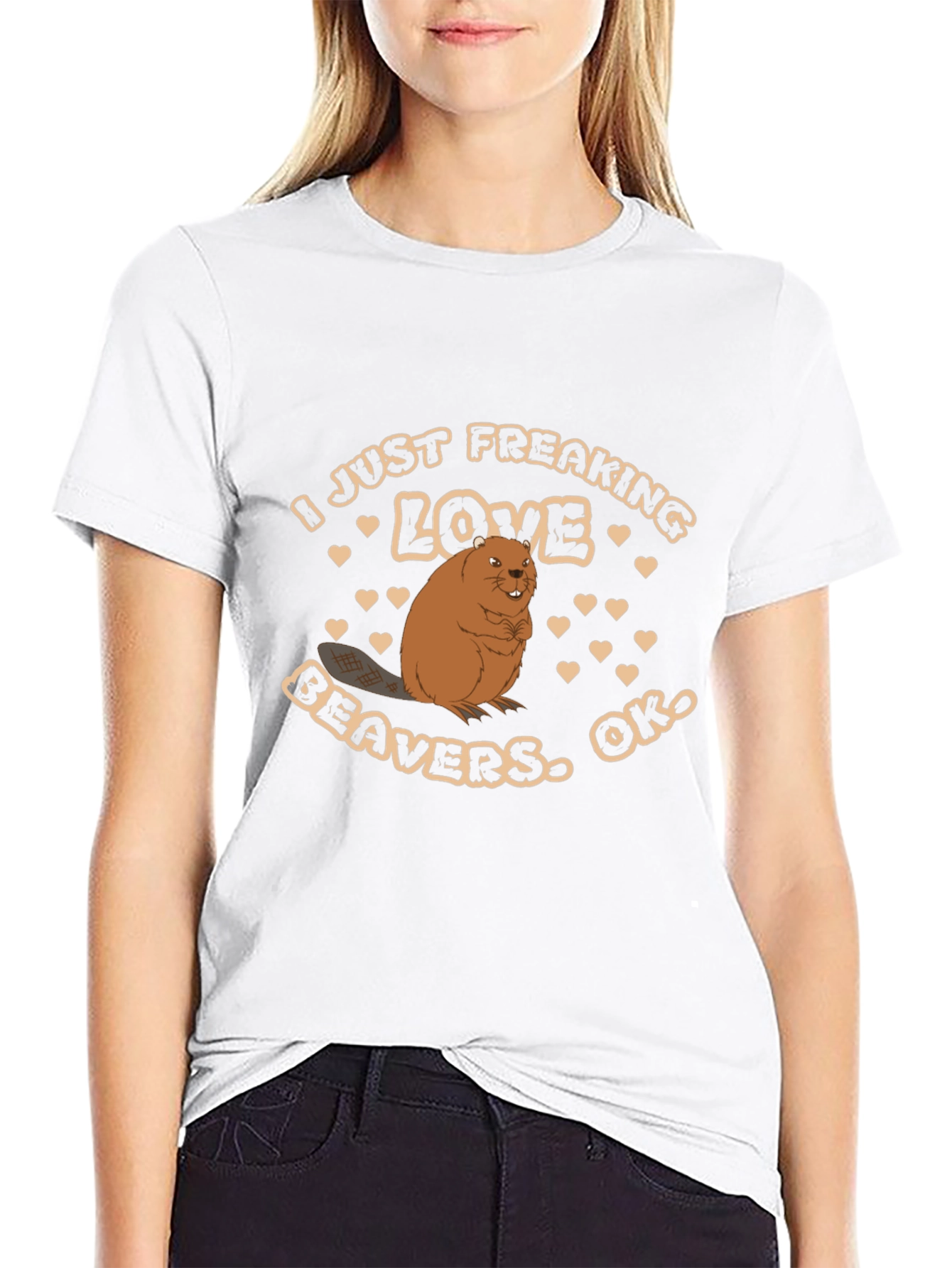 Funny Beaver Lover Graphic Tee - Black