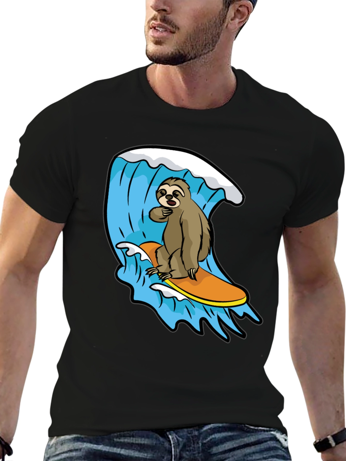 Surfing Sloth Graphic Tee
