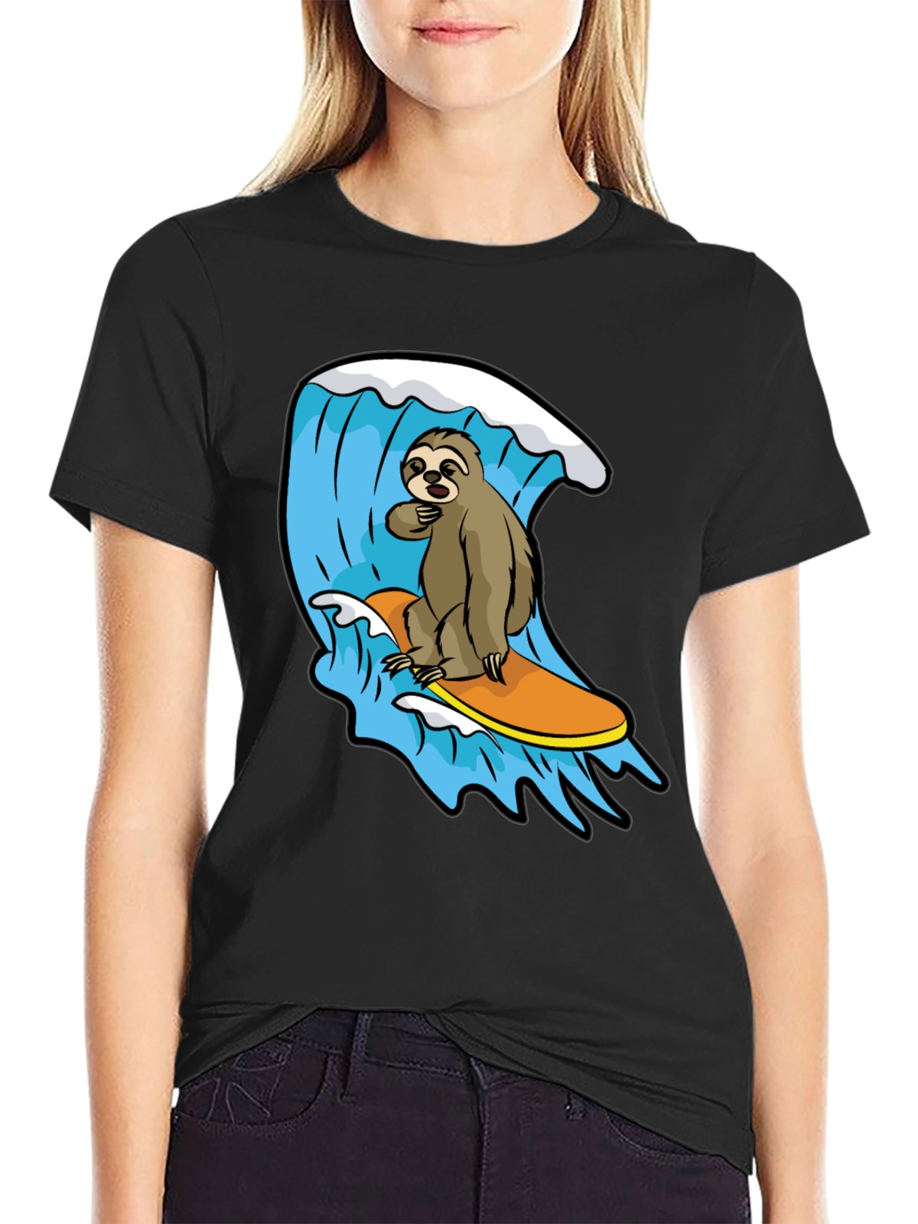 Surfing Sloth Graphic Tee