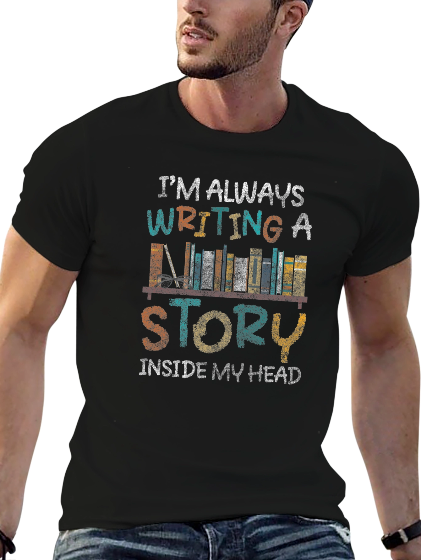 Book Lover T-Shirt: Writing a Story Tee