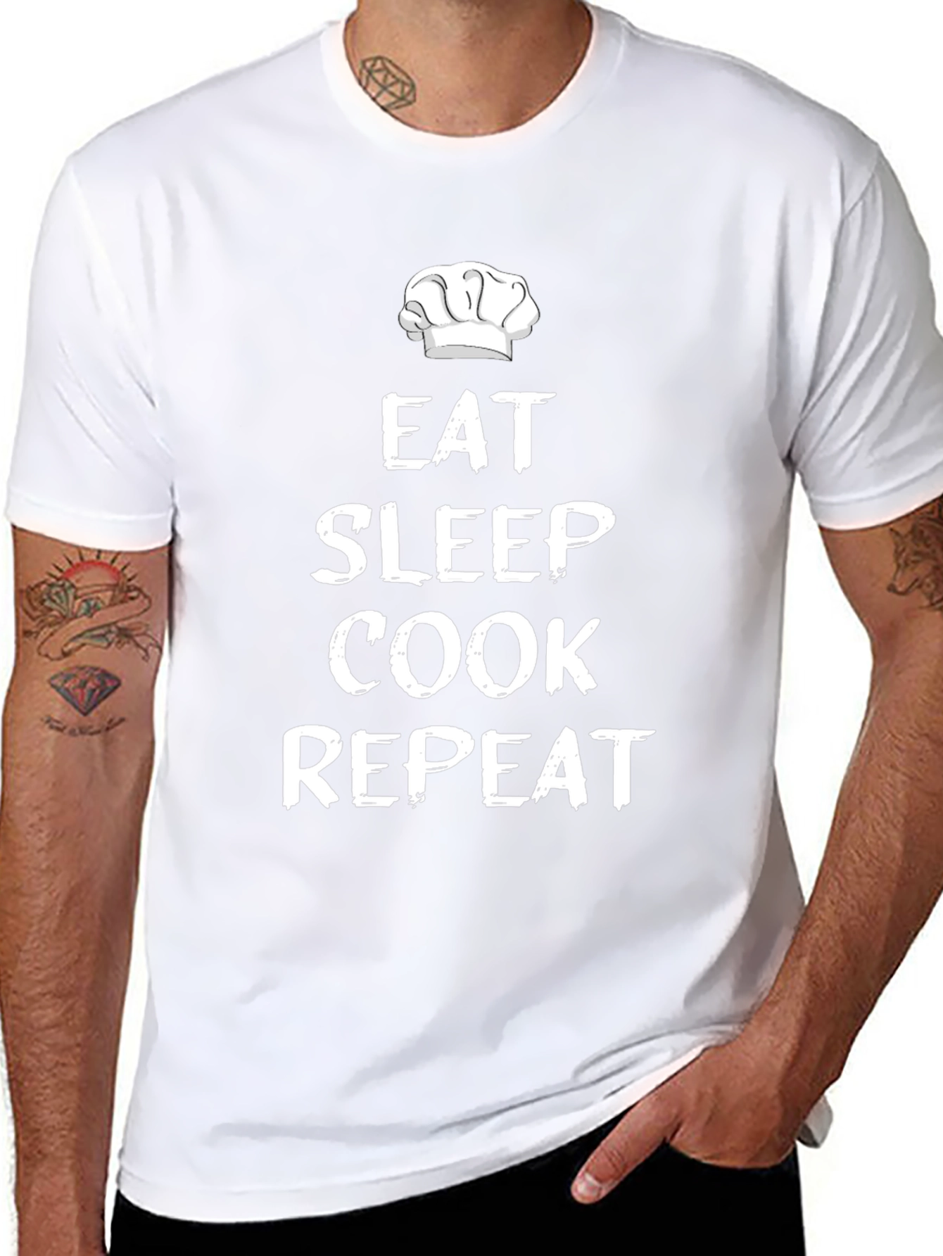 Eat Sleep Cook Repeat T-Shirt - Chefs Humor