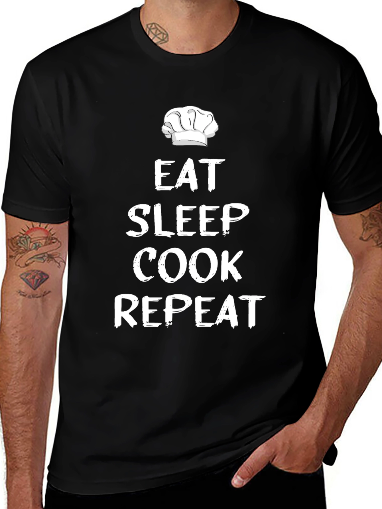 Eat Sleep Cook Repeat T-Shirt - Chefs Humor