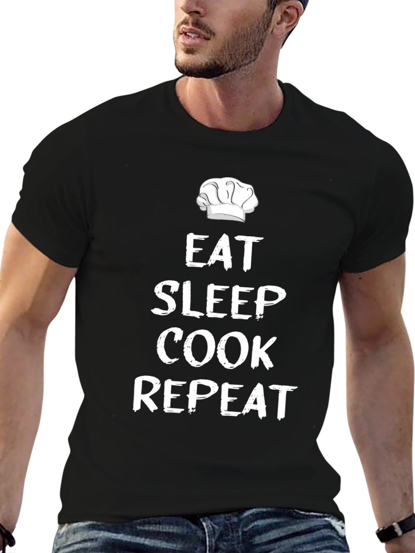 Eat Sleep Cook Repeat T-Shirt - Chefs Humor