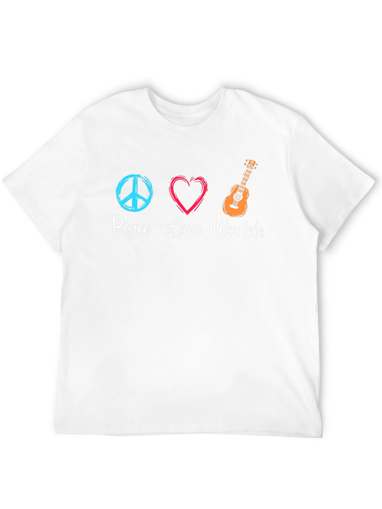 Peace Love Ukulele Graphic Tee
