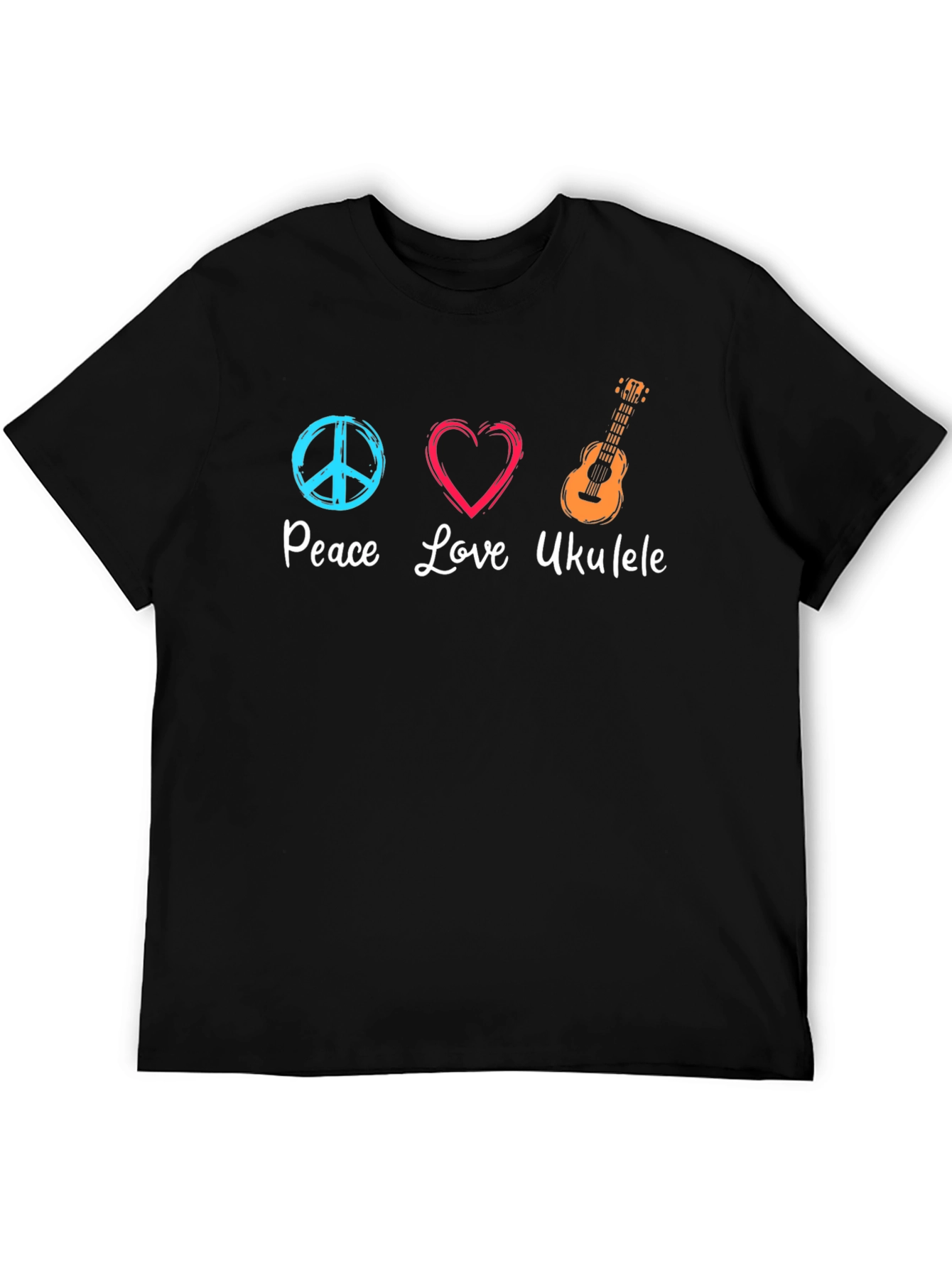 Peace Love Ukulele Graphic Tee