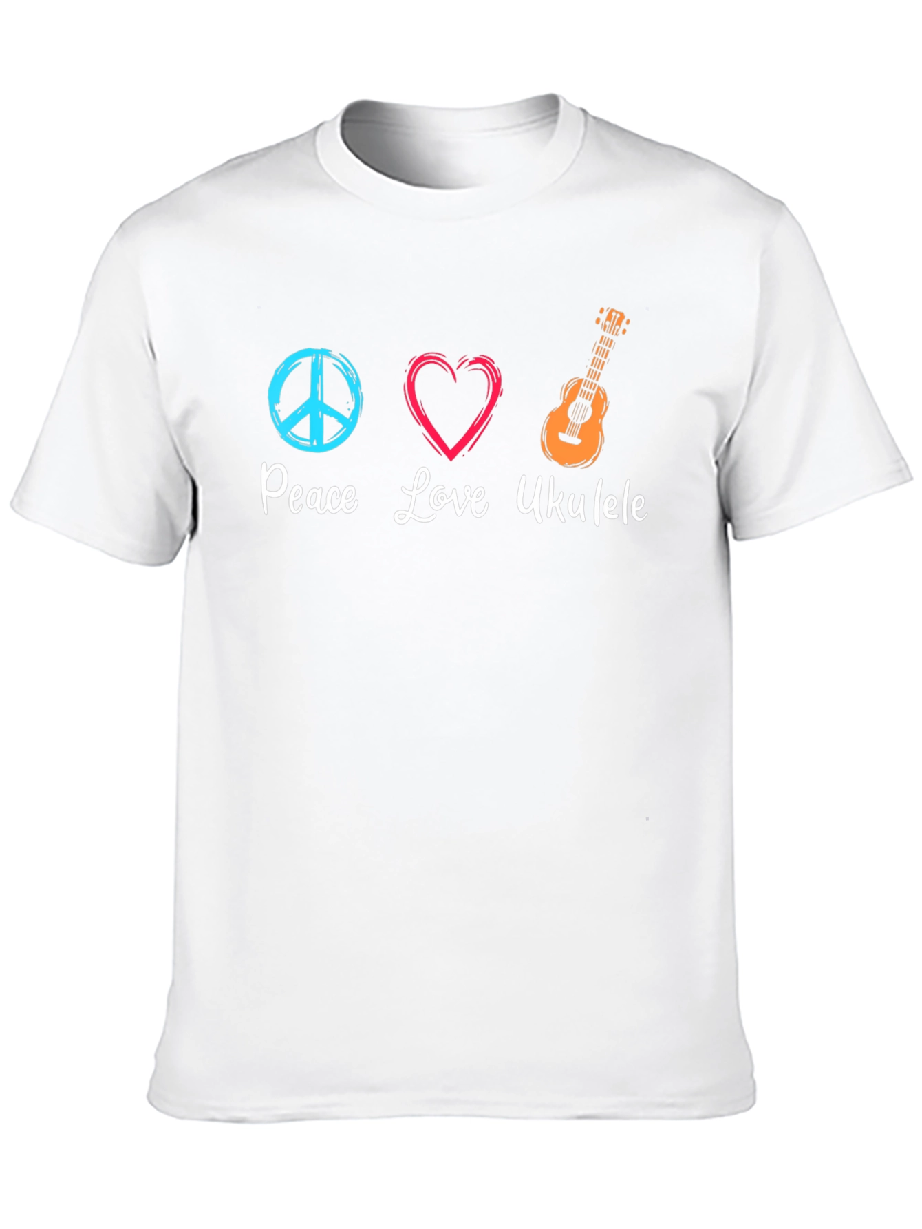 Peace Love Ukulele Graphic Tee