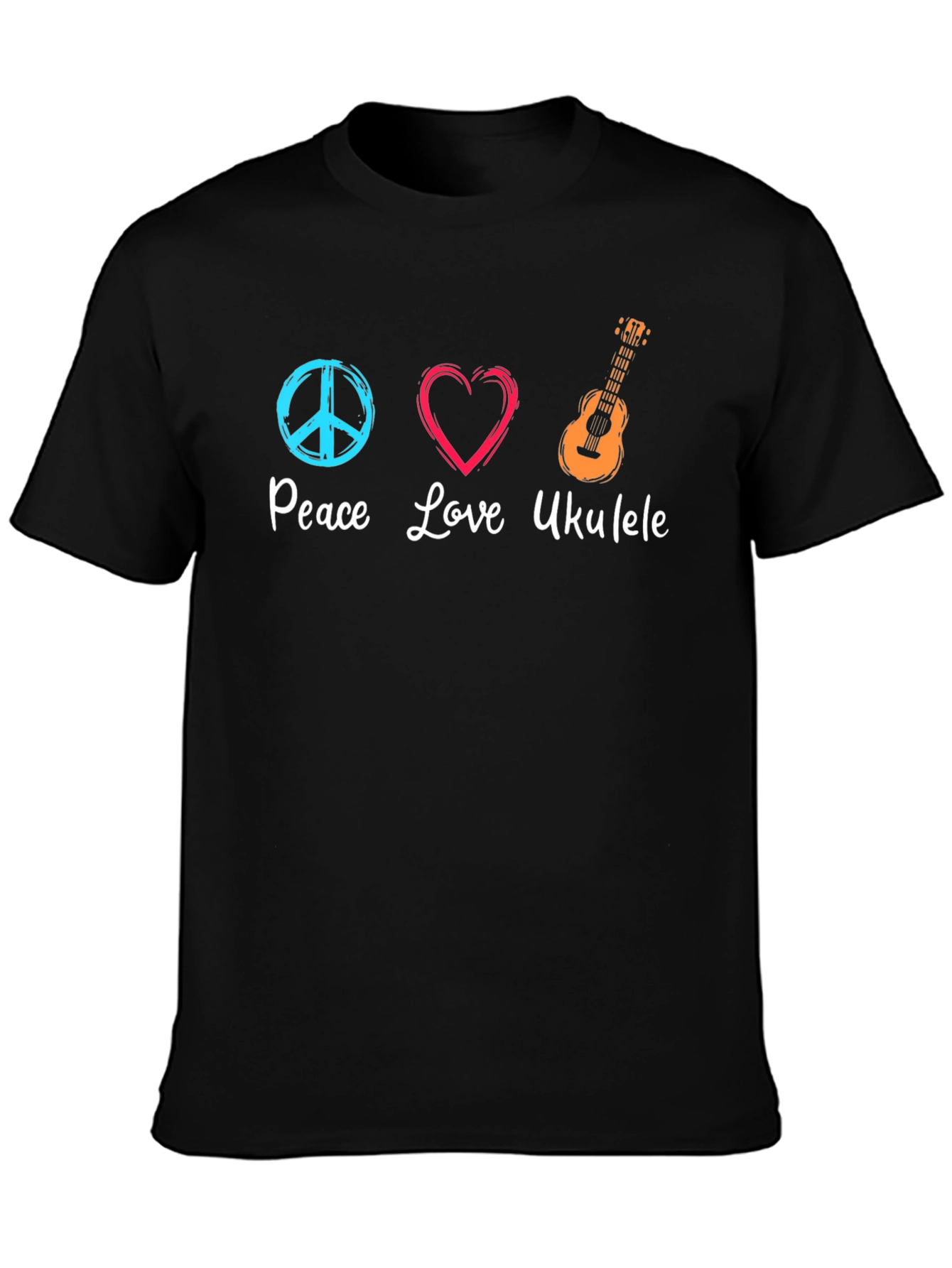 Peace Love Ukulele Graphic Tee