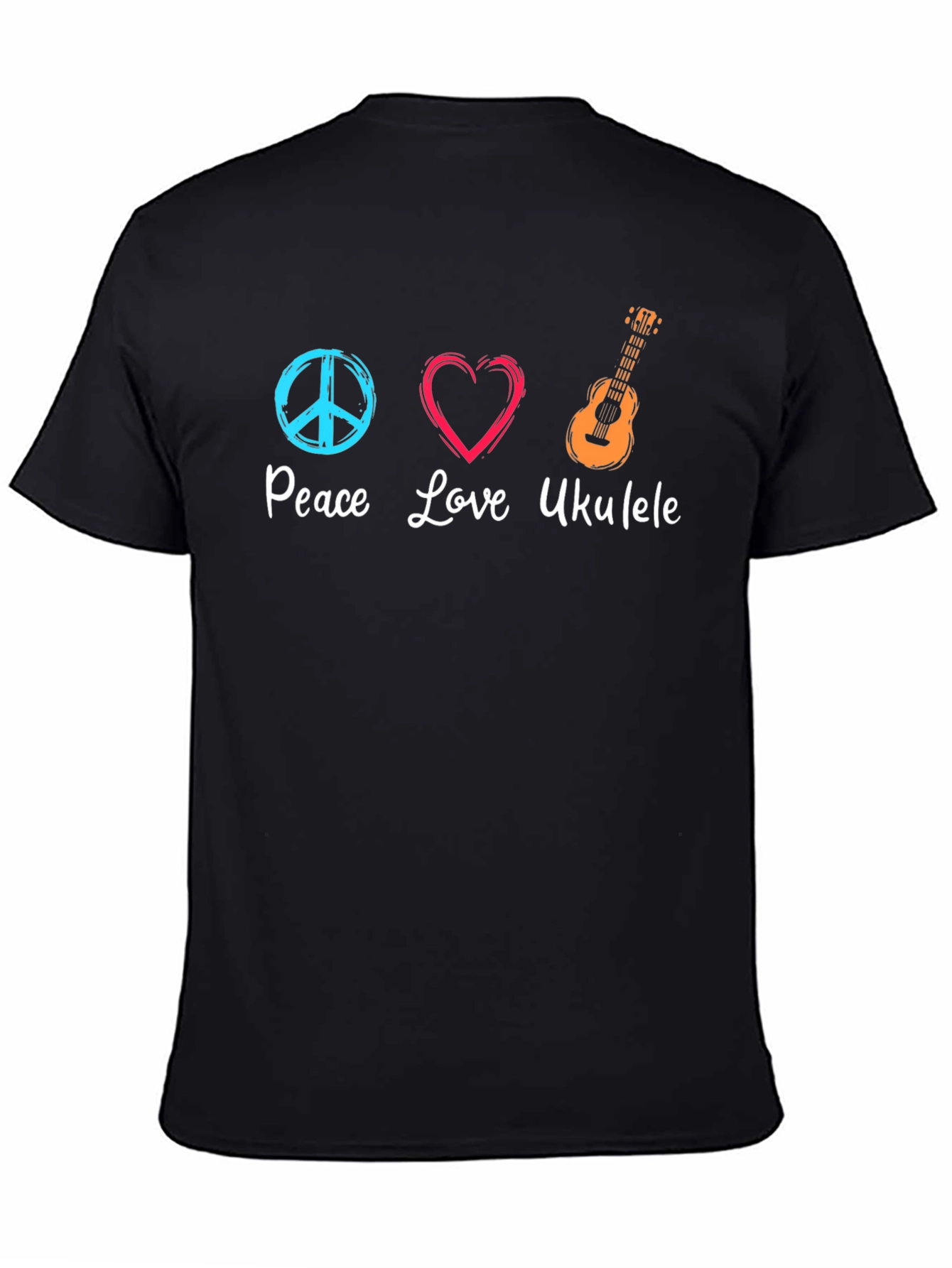 Peace Love Ukulele Graphic Tee