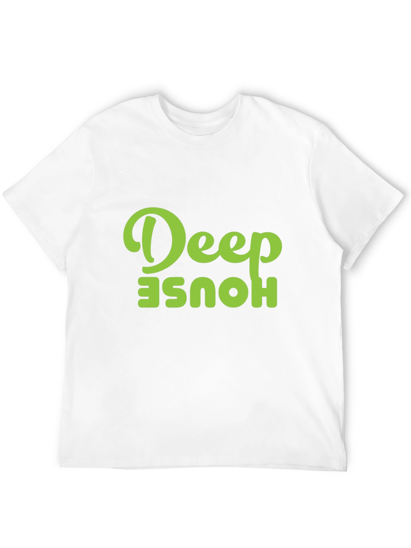 Deep House Graphic Tee - Black Cotton T-Shirt