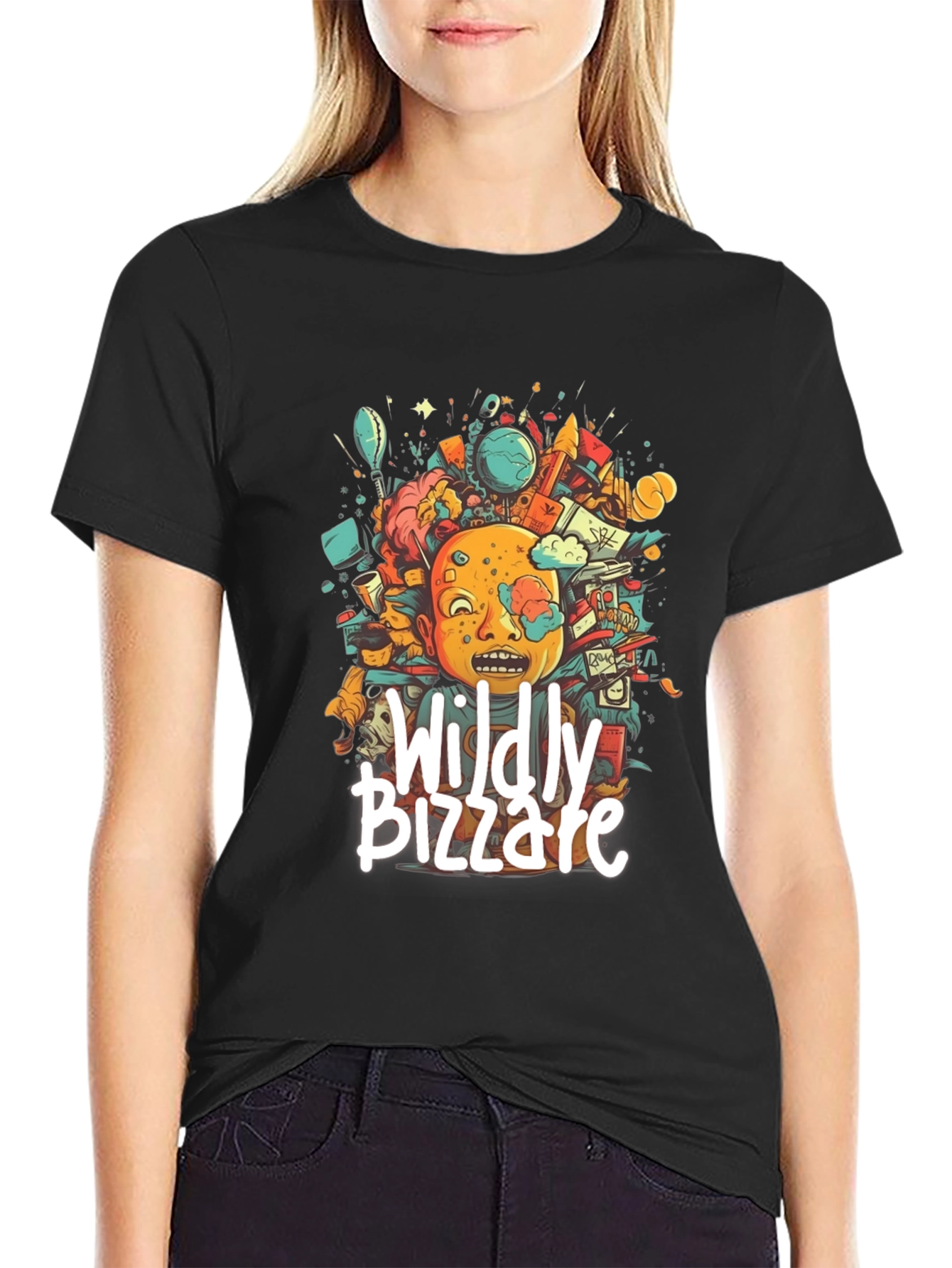 Wildly Bizzare Graphic Tee - Black Cotton T-Shirt