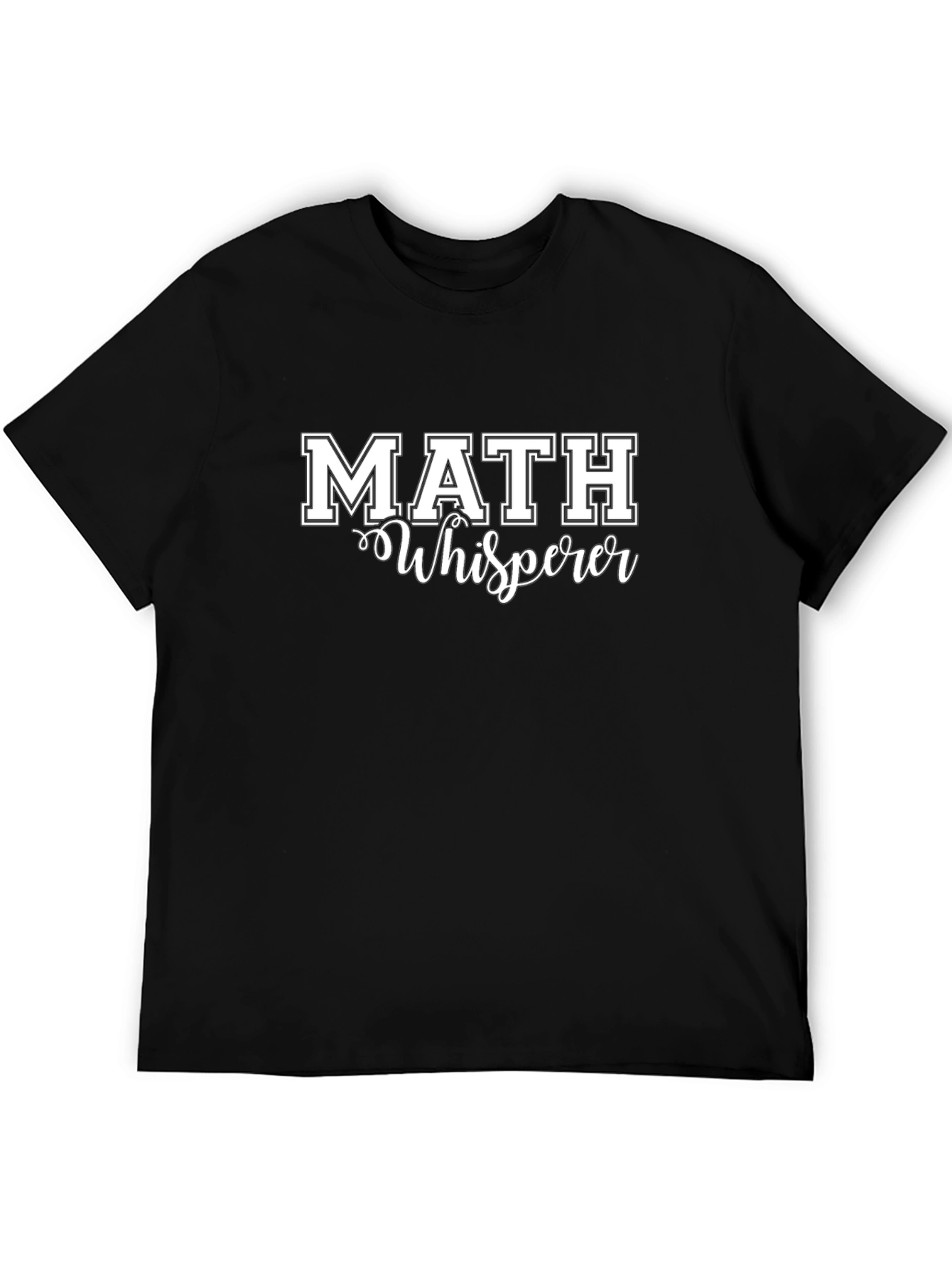 Math Whisperer T-Shirt - Black Casual Tee