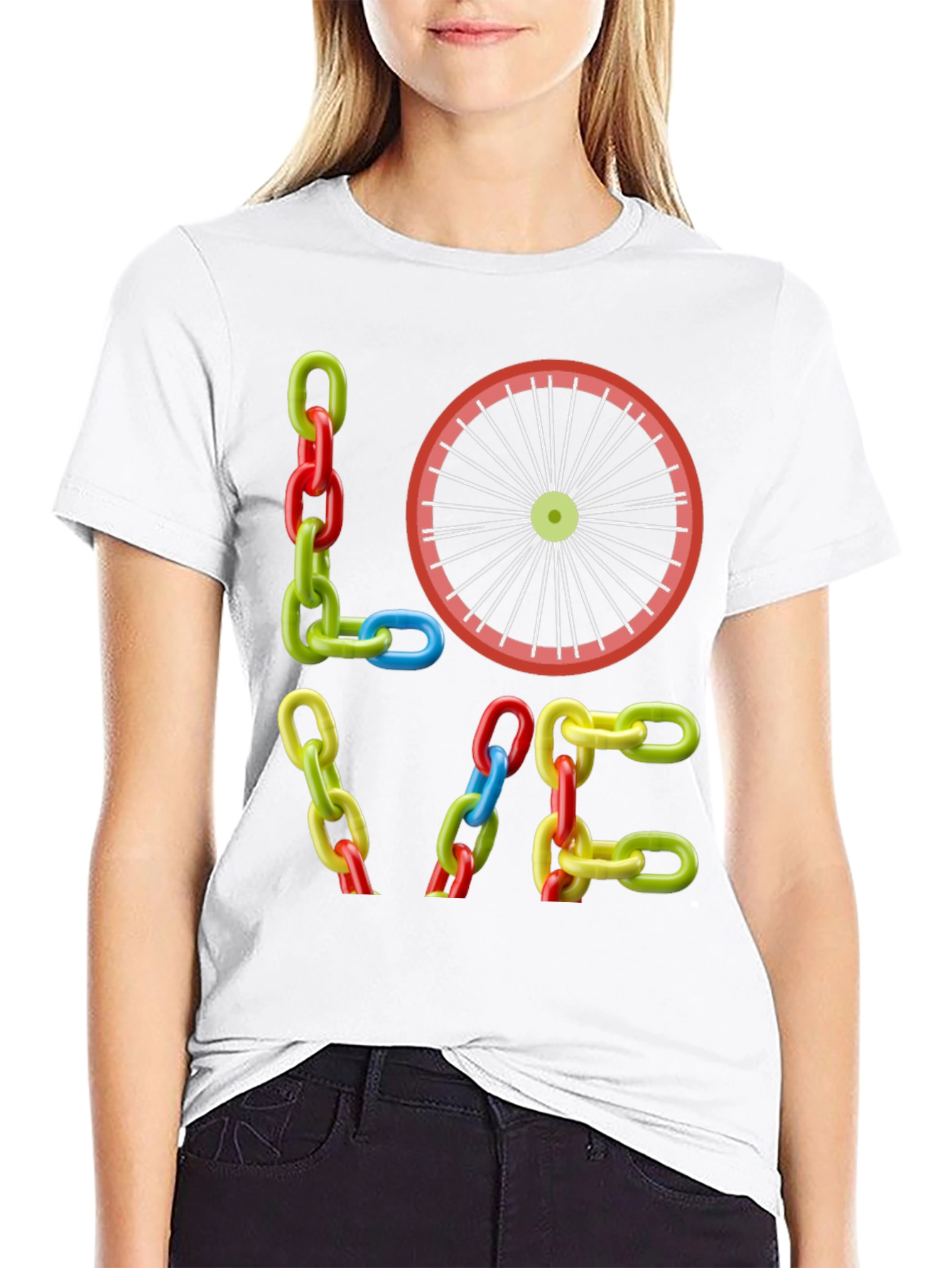 LOVE Bike Chain T-Shirt - Cycling Fan Tee