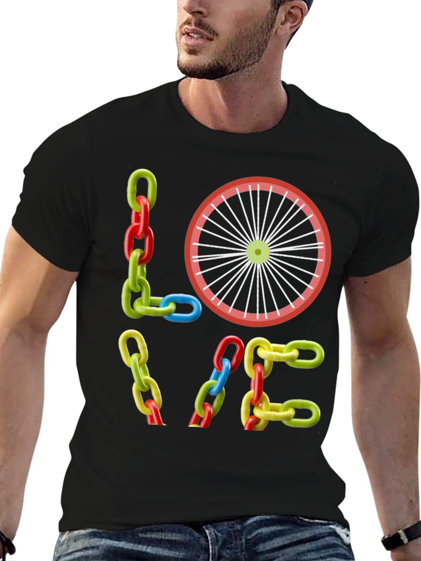 LOVE Bike Chain T-Shirt - Cycling Fan Tee