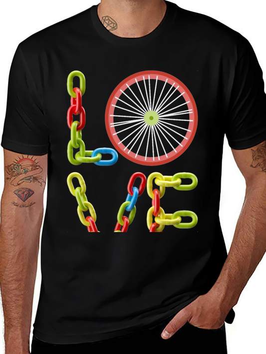 LOVE Bike Chain T-Shirt - Cycling Fan Tee