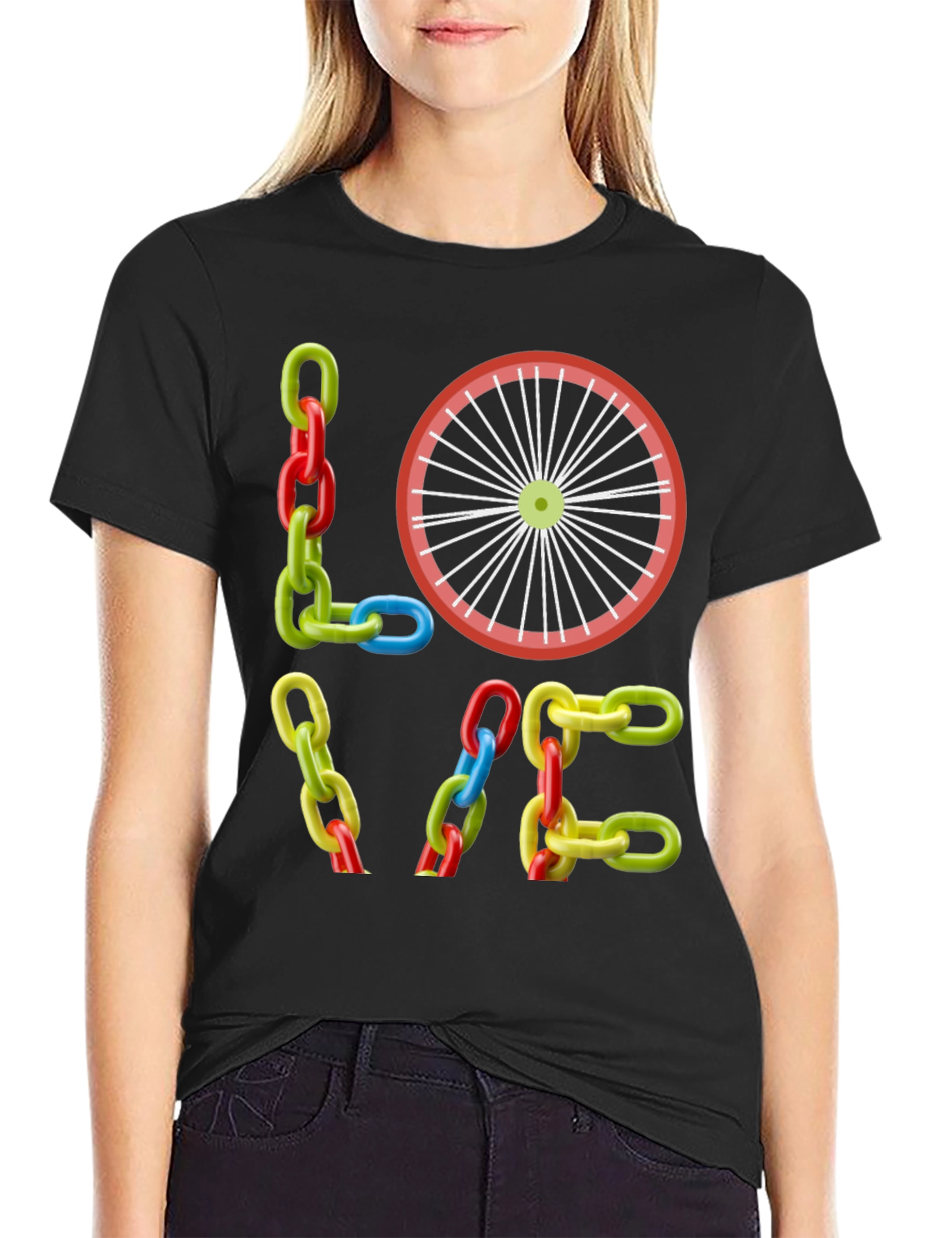 LOVE Bike Chain T-Shirt - Cycling Fan Tee