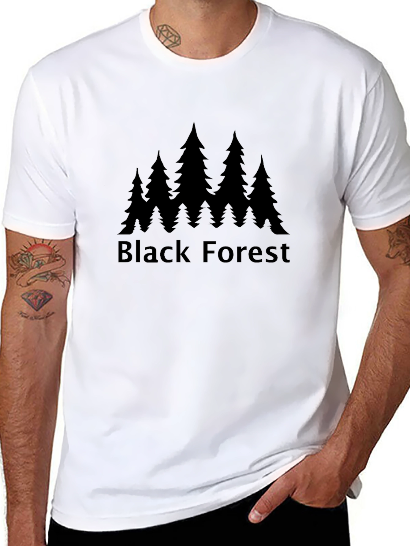 Black Forest Tee - Nature Inspired Graphic T-Shirt