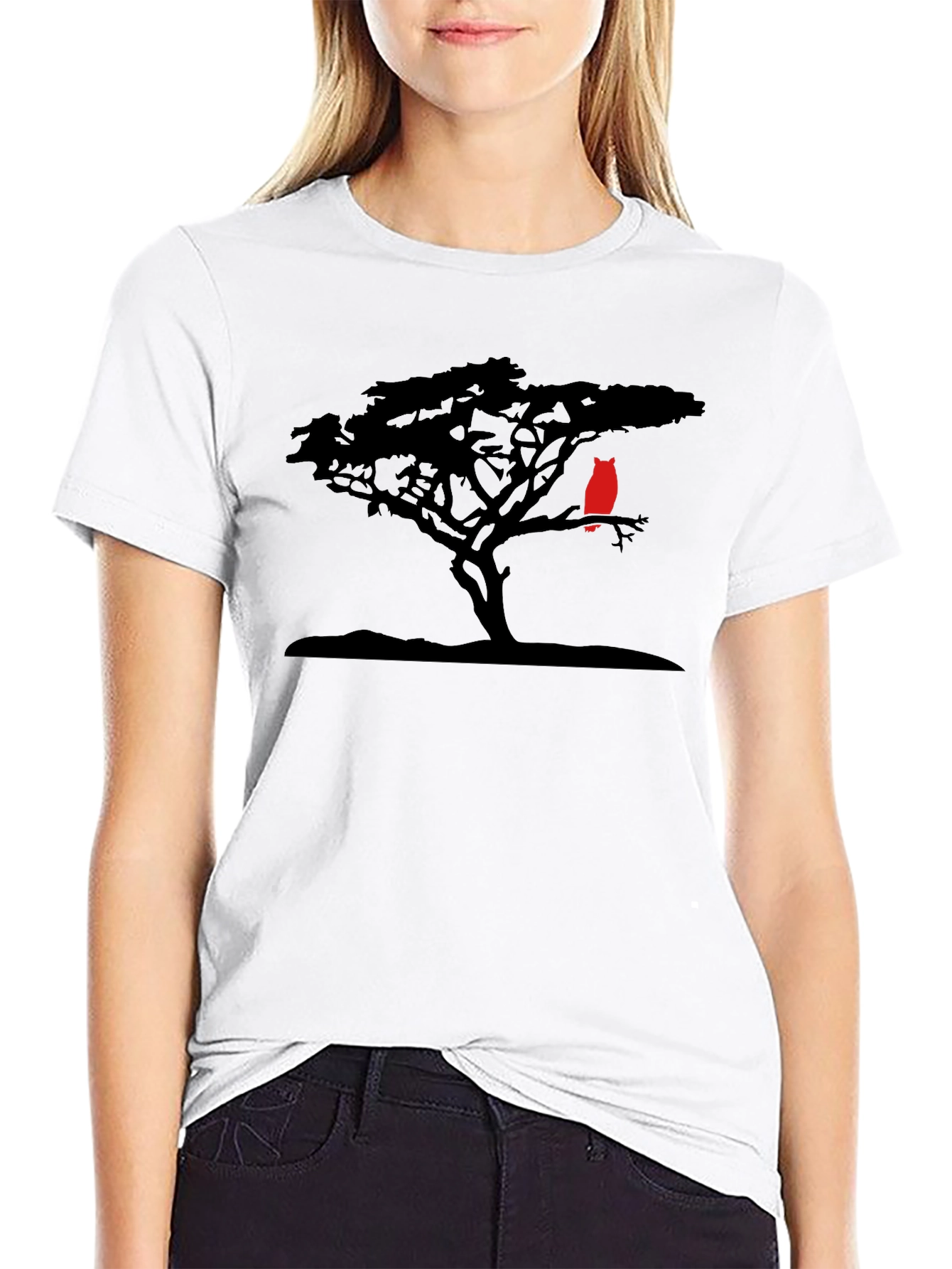 Tree & Owl Graphic T-Shirt - Unisex