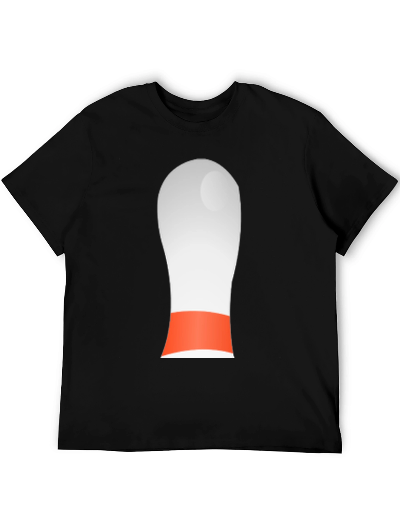 Novelty Bowling Pin Graphic Tee - Black