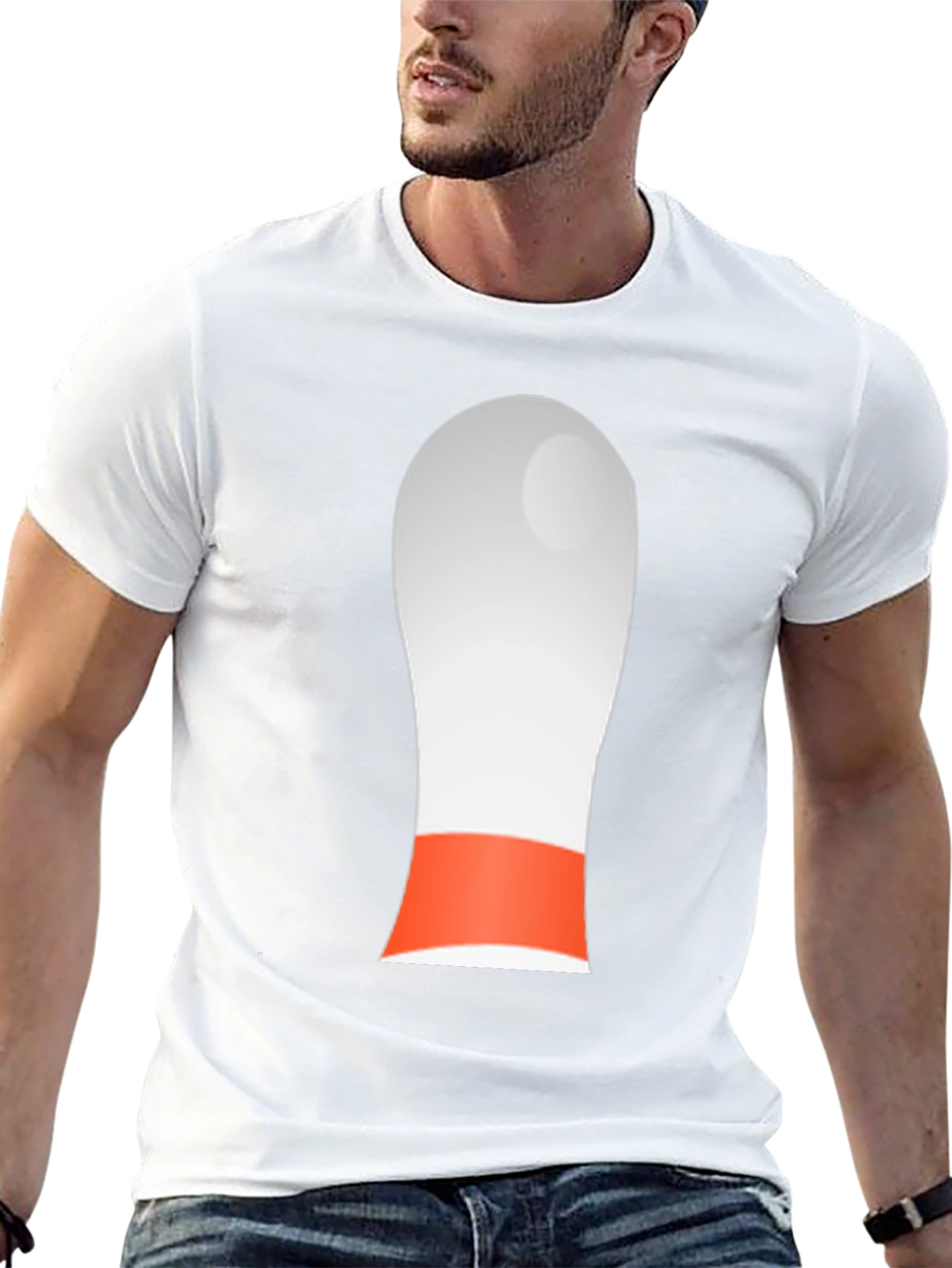Novelty Bowling Pin Graphic Tee - Black