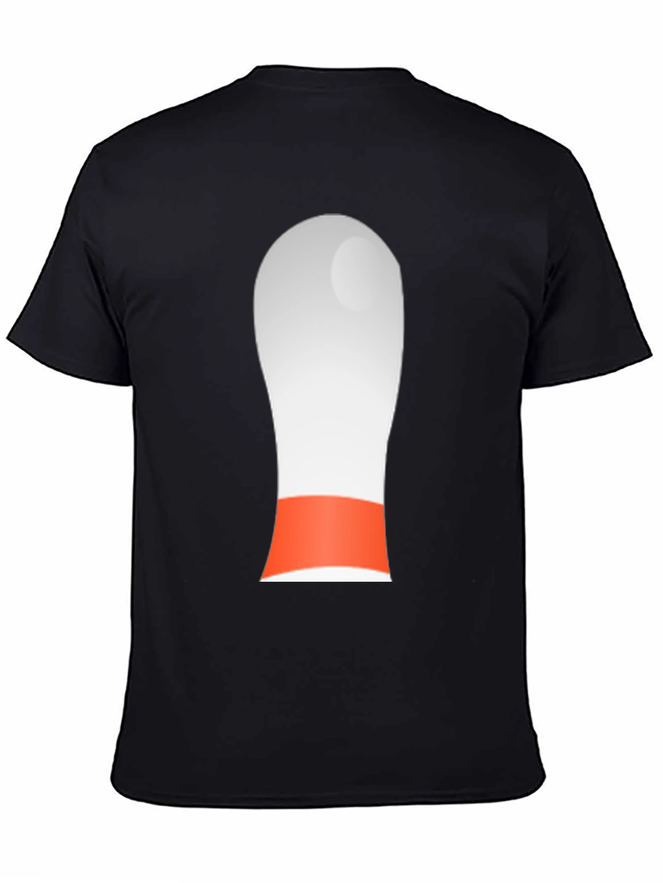 Novelty Bowling Pin Graphic Tee - Black