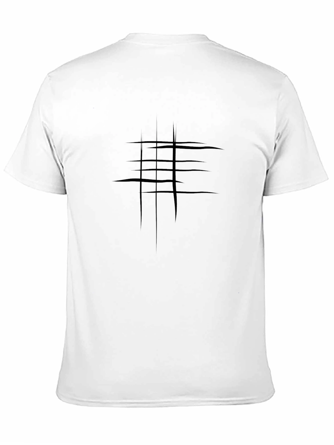 Modern Black T-Shirt with Abstract Line Design