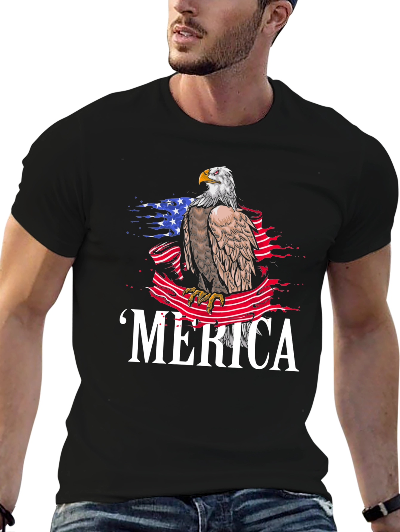 Patriotic Eagle Merica T-Shirt - USA Pride