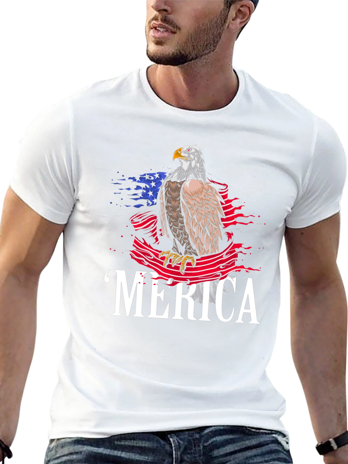 Patriotic Eagle Merica T-Shirt - USA Pride