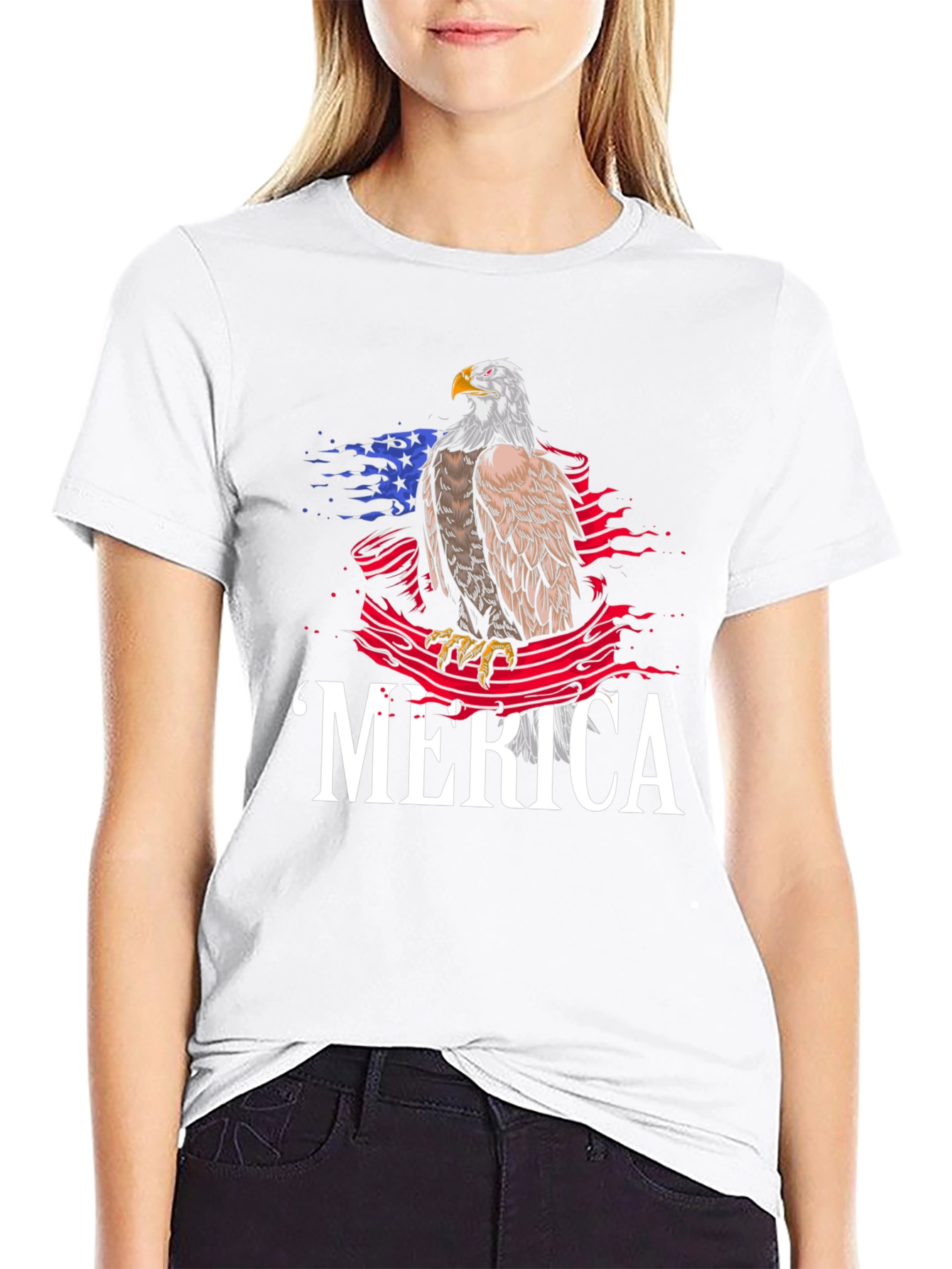 Patriotic Eagle Merica T-Shirt - USA Pride