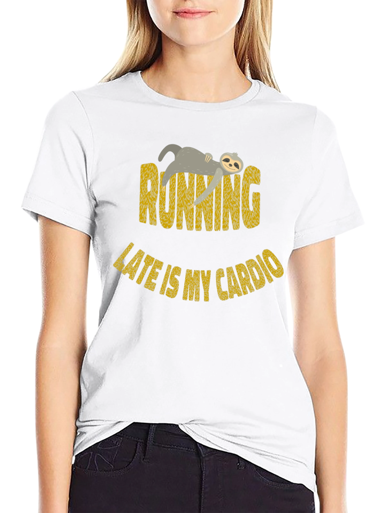 Funny Sloth Running Late Cardio T-Shirt