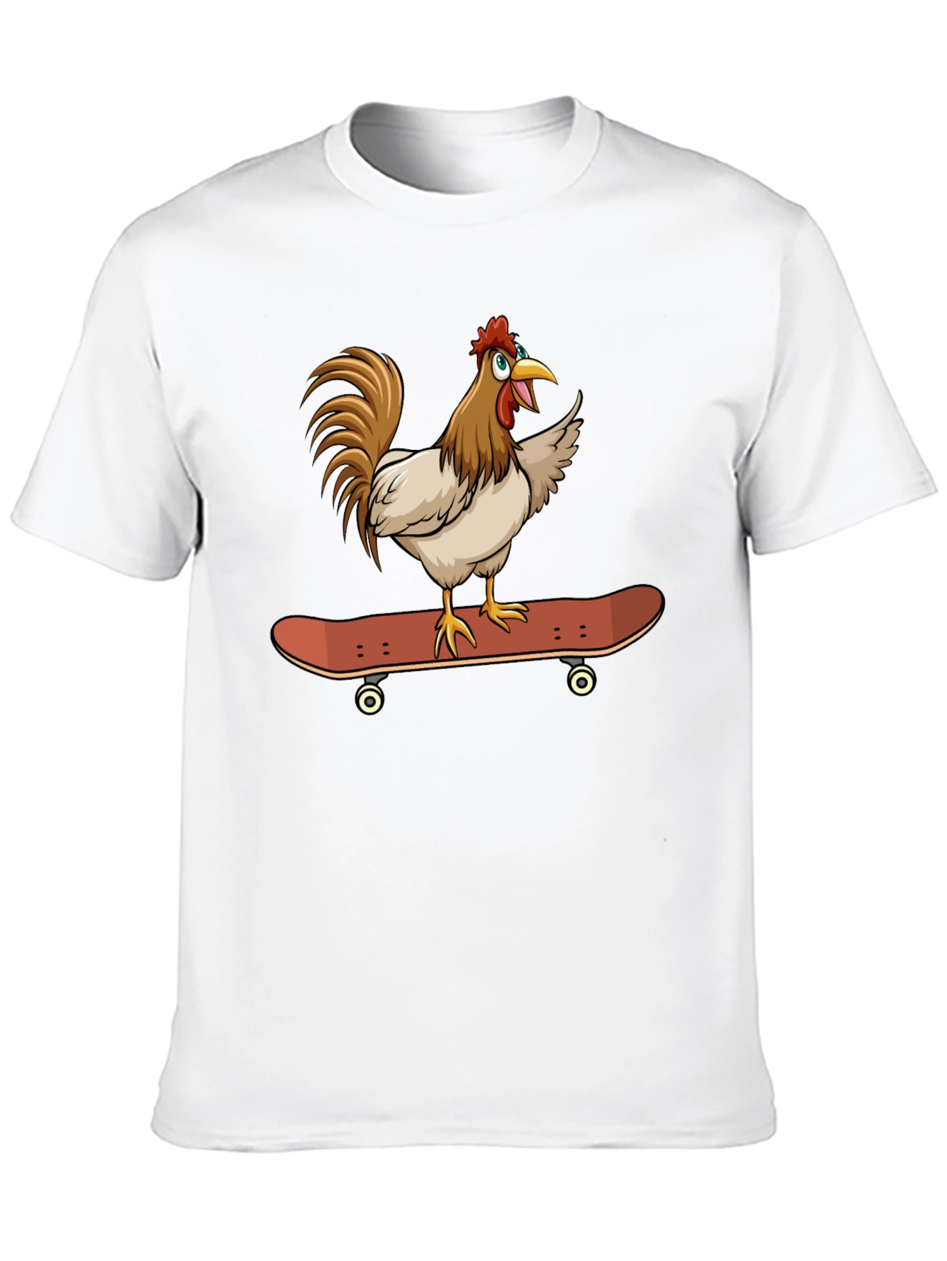 Skateboarding Chicken Graphic Tee